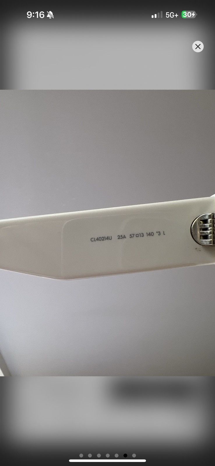 Celine Celine CL40214U White Rectangular Sunglasses Size ONE SIZE - 6 Thumbnail