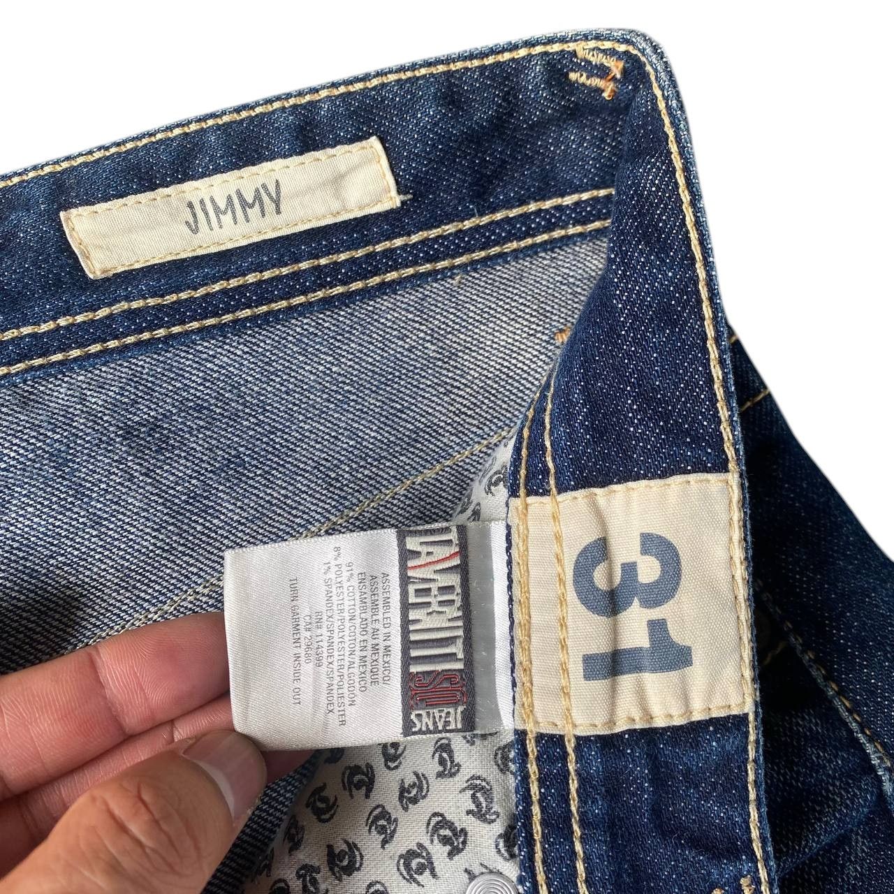 Jimmy Taverniti Archival Y2K Jimmy Taverniti So Jeans Studded Denim Size US 31 - 10 Thumbnail