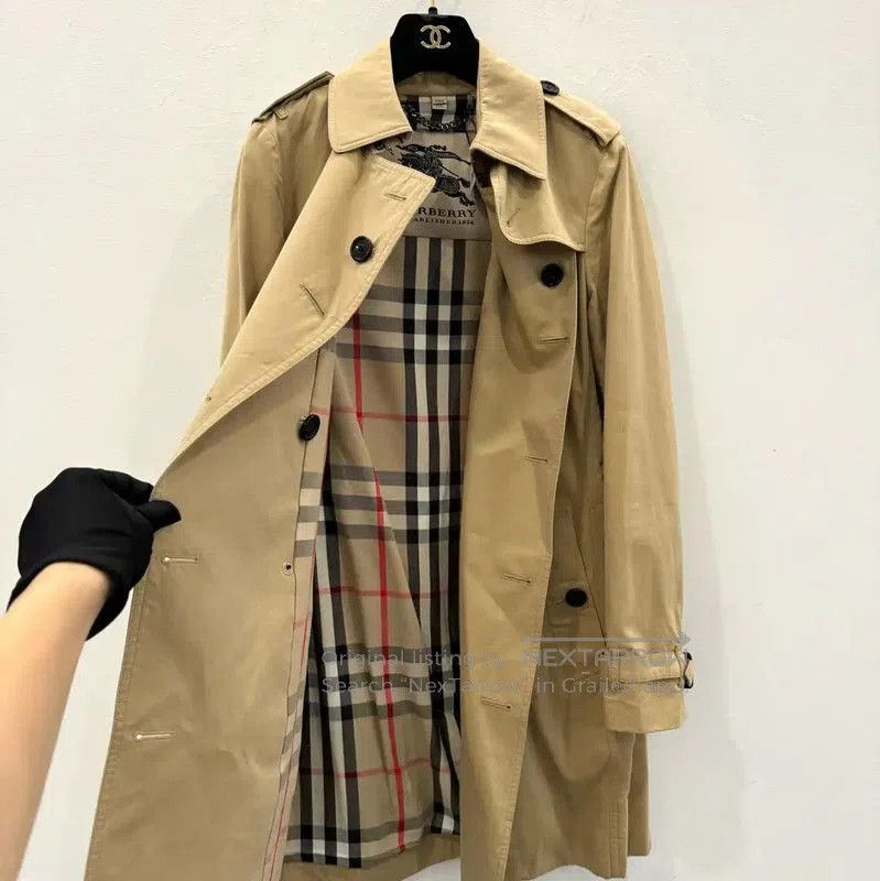 Burberry Burberry Khaki Cotton Ladies Trench Coat. Size M / US 6-8 / IT 42-44 - 3 Thumbnail