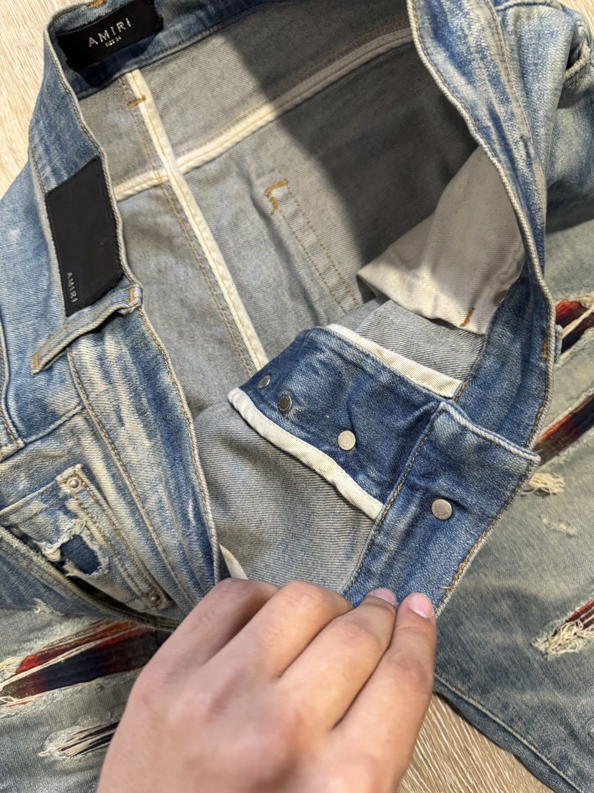 Amiri plaid flannel thrashers jeans