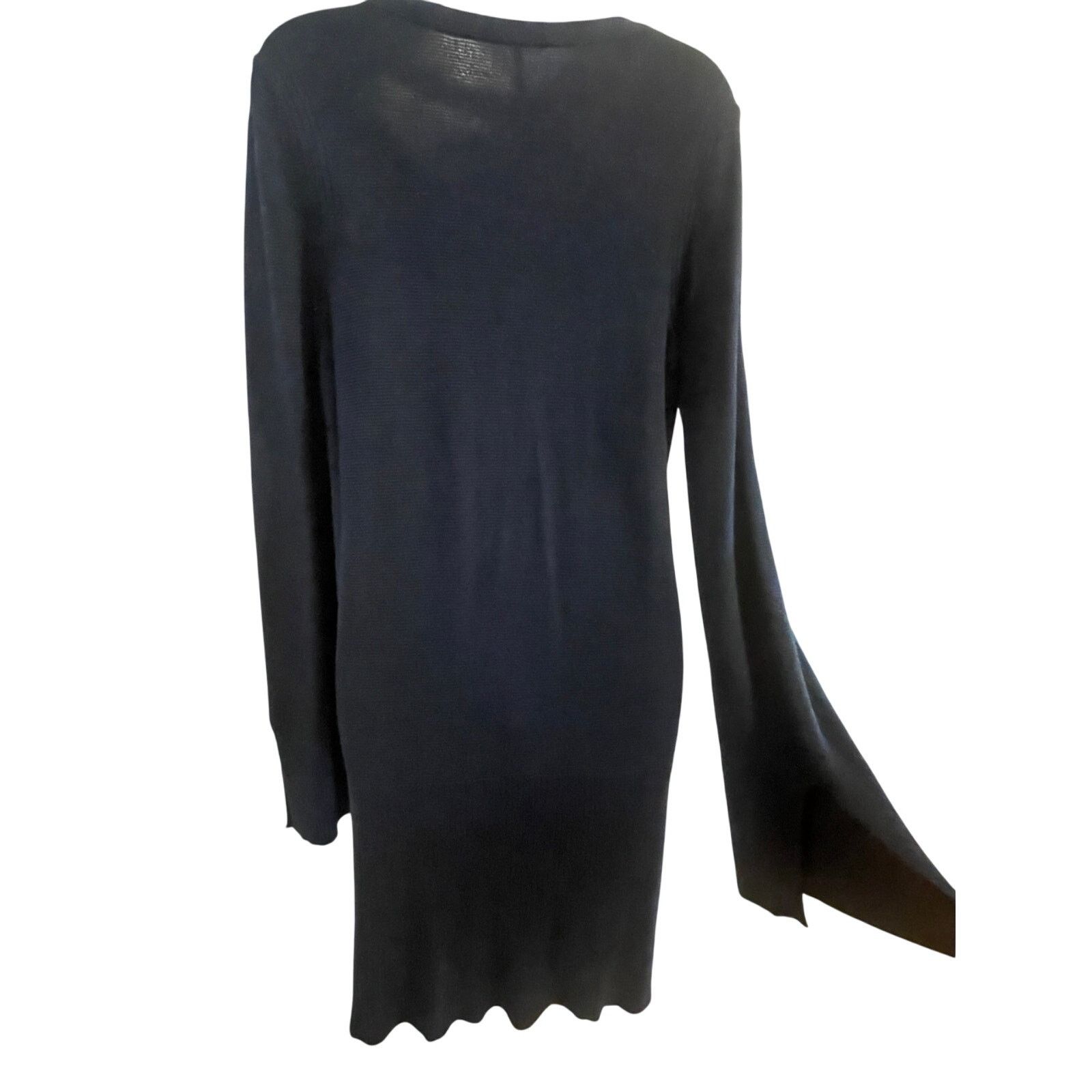 Free People FREE PEOPLE Navy Crisscross Knit Dress Tunic Size M / US 6-8 / IT 42-44 - 5 Thumbnail