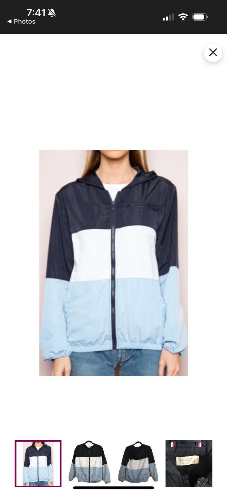 Brandy Melville Brandy Melville Krissy Color Block Jacket Size ONE SIZE - 10 Thumbnail