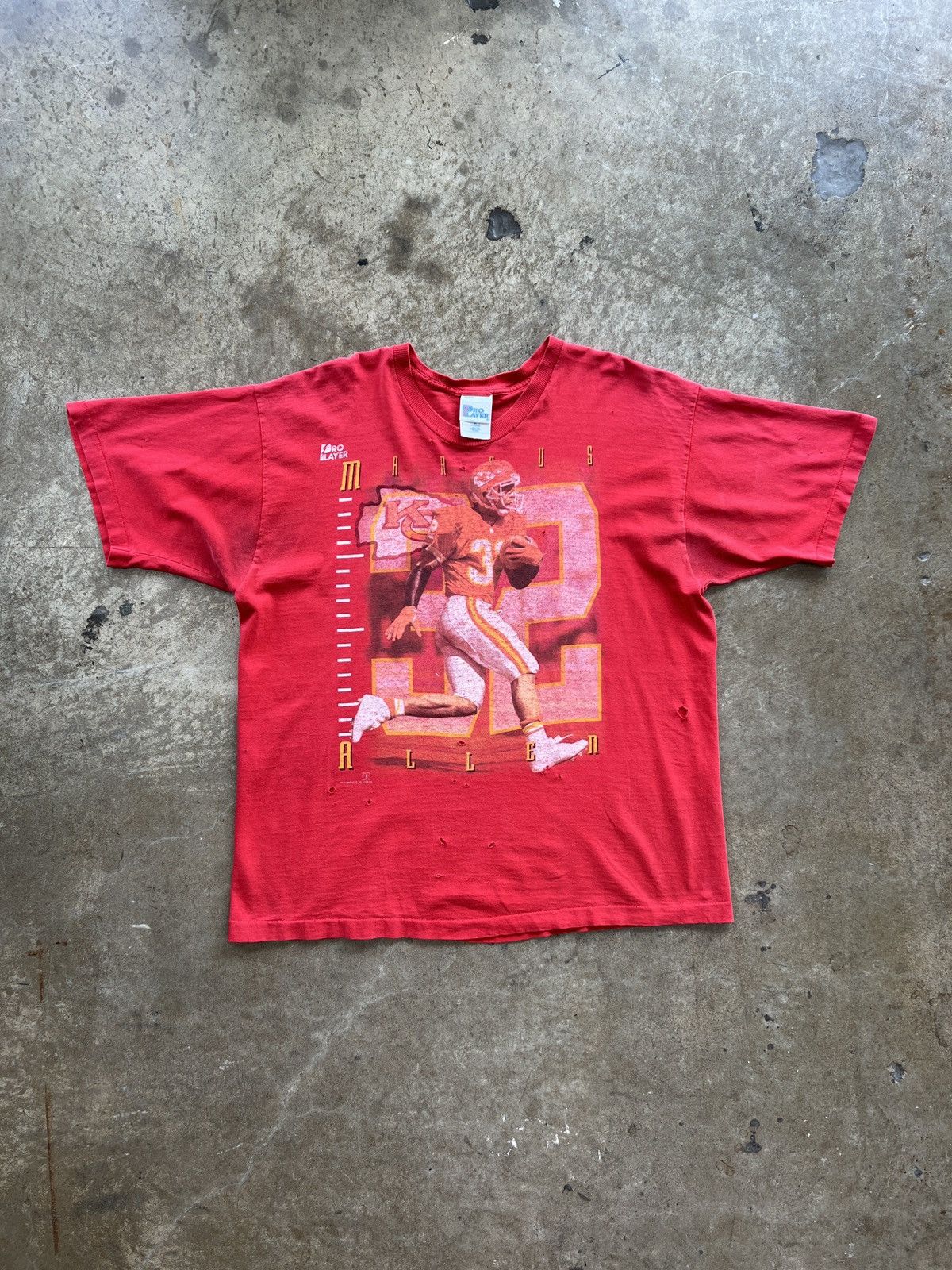 NFL × Vintage Vintage 95 Marcus Allen Kansas City Chiefs Single Stitch XL Size US XL / EU 56 / 4 - 2 Thumbnail