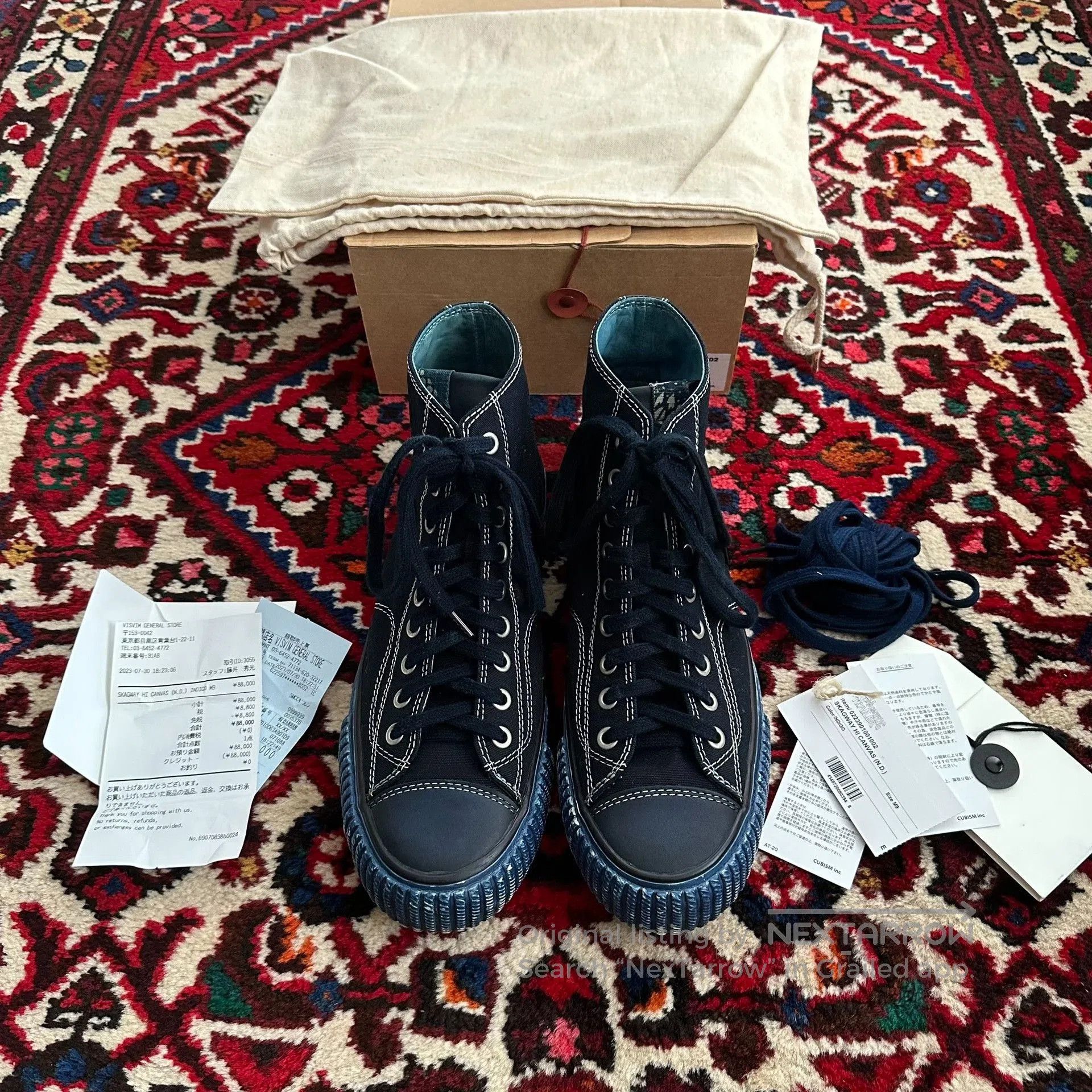 Visvim visvim skagway hi canvas shoes in blue. Size US 9.5 / EU 42-43 - 1 Thumbnail