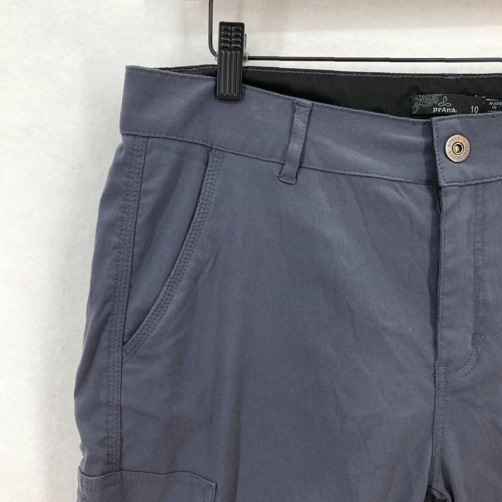 Prana prAna Sky Canyon Jogger Pants Women's 10 Blue Gray Nylon Cargo Hiking Regular Inseam 25 in Wide Size 32" / US 10 / IT 46 - 4 Thumbnail