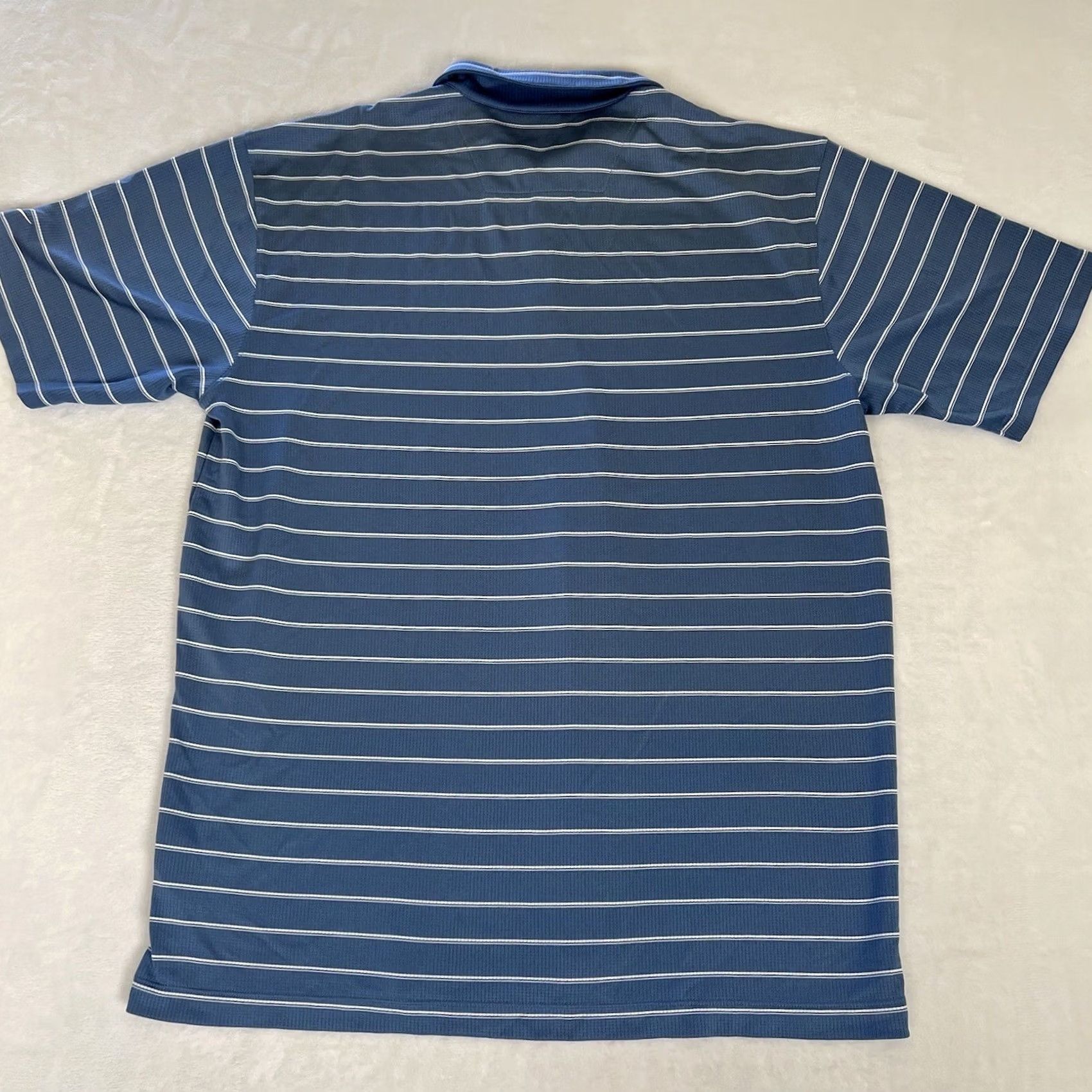 Nike VINTAGE Nike Golf Polo Shirt XL Blue White Striped Men Short Sleeve Collared 90s Sports Logo Golf Mens Size US XL / EU 56 / 4 - 6 Thumbnail