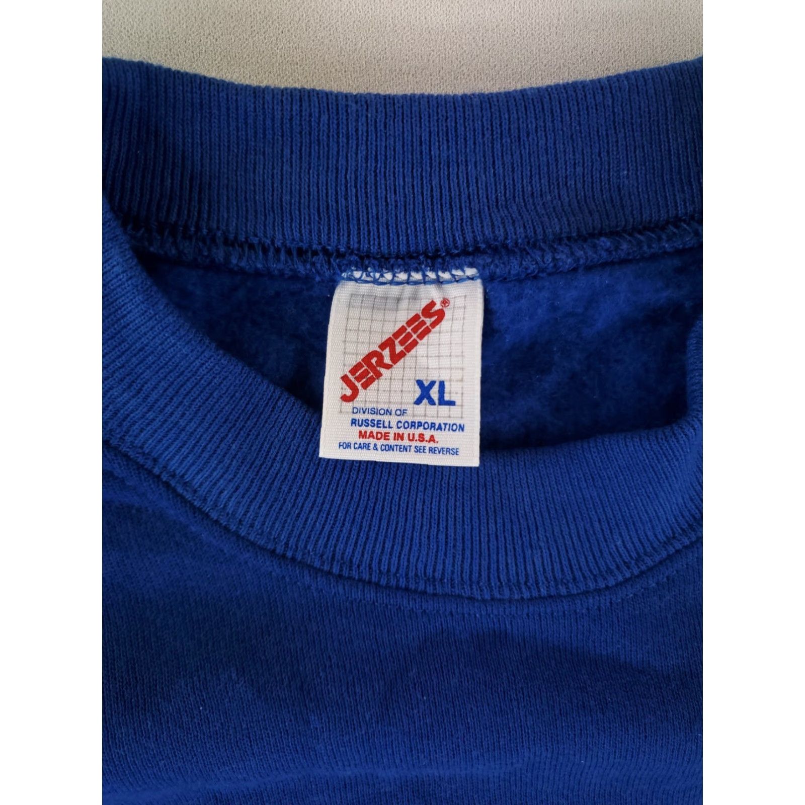 Jerzees VINTAGE Jerzees Sweatshirt 90s Blue Long Sleeve Mens XL Pullover Shirt Size US XL / EU 56 / 4 - 2 Thumbnail