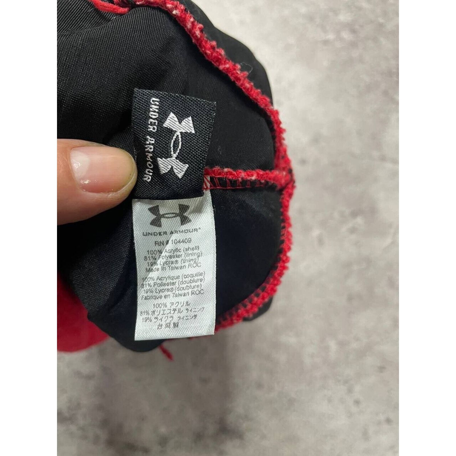 Under Armour × Vintage Vintage Under Armour Red Knit Beanie Hat One Size Size ONE SIZE - 7 Thumbnail