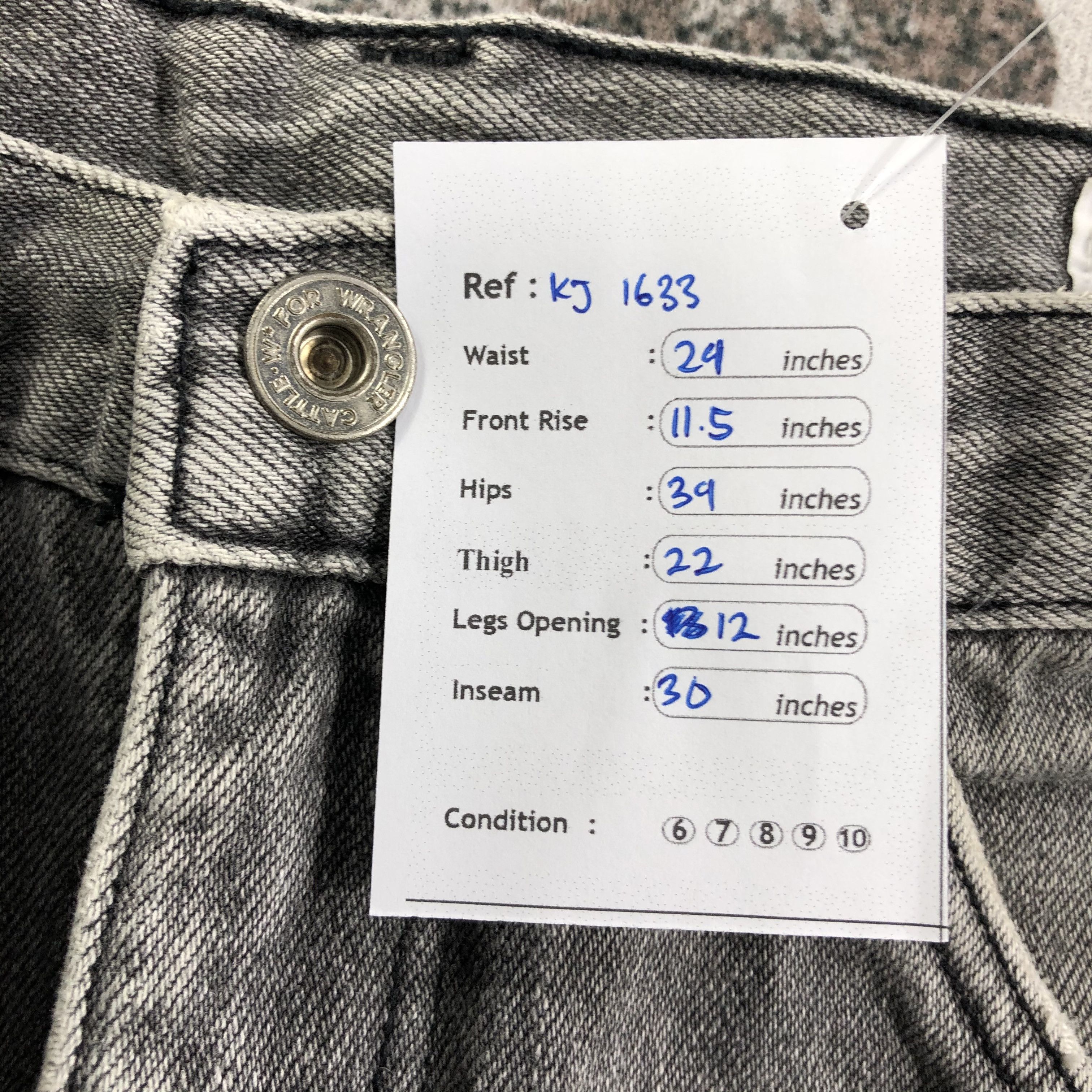 Vintage Vintage Wrangler Jeans Faded Gray Denim KJ1633 Size US 29 - 11 Thumbnail