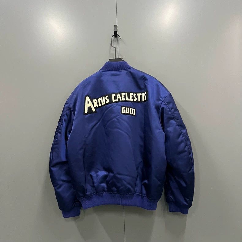 Gucci Gucci Blue back letter embroidery baseball uniform jacket 2 Size US L / EU 52-54 / 3 - 2 Thumbnail