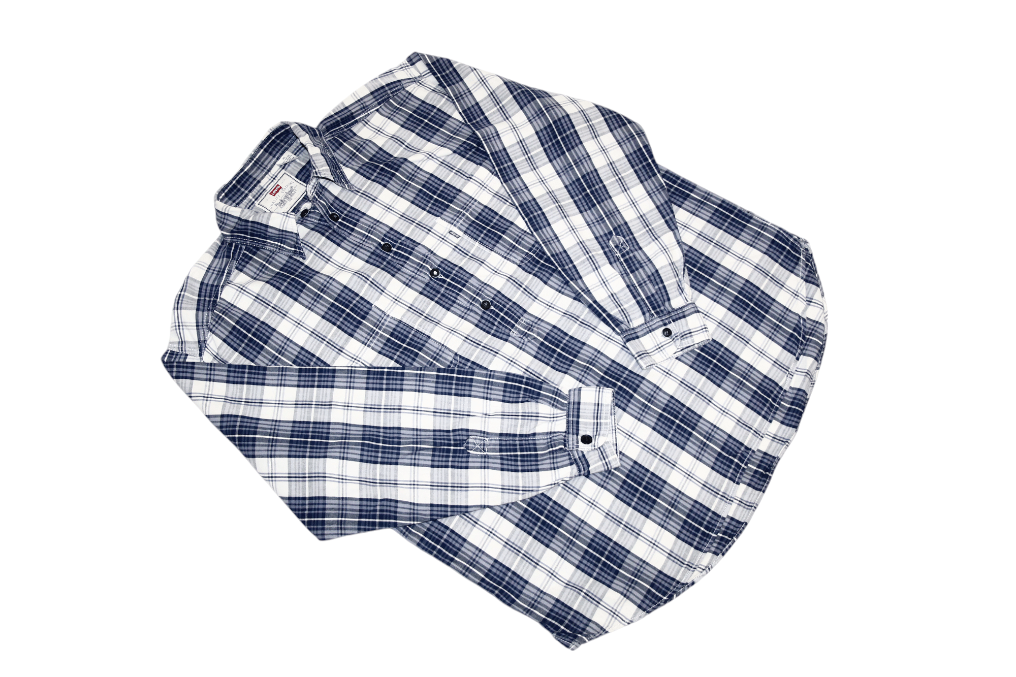 Levi's Vintage Clothing VTG 1997's Levi's Silver Tab Madras Flannel Popover Shirt Size US XL / EU 56 / 4 - 7 Thumbnail