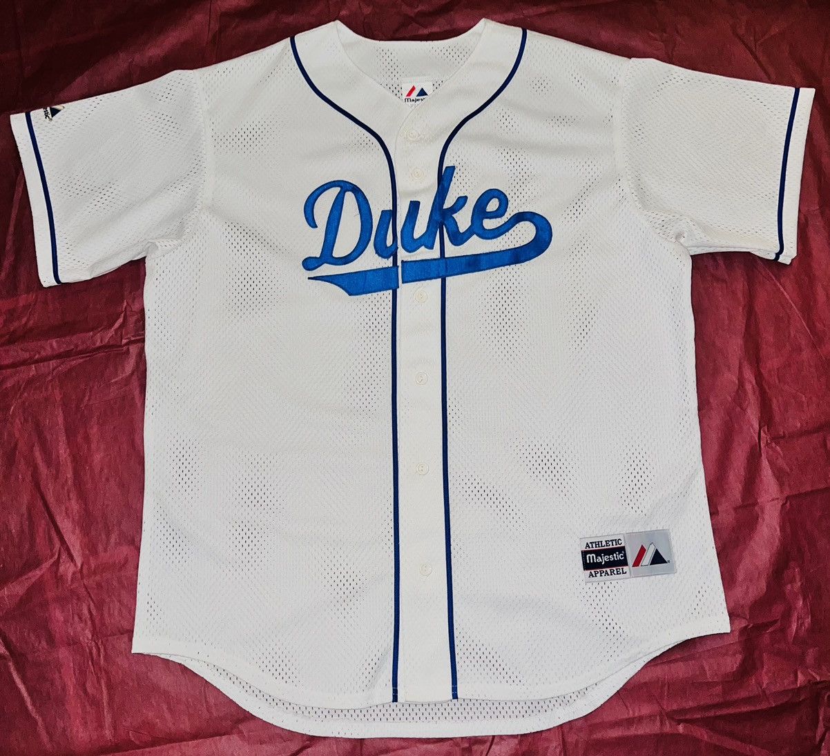 Majestic VINTAGE DUKE UNIVERSITY BASEBALL JERSEY Size US L / EU 52-54 / 3 - 11 Thumbnail