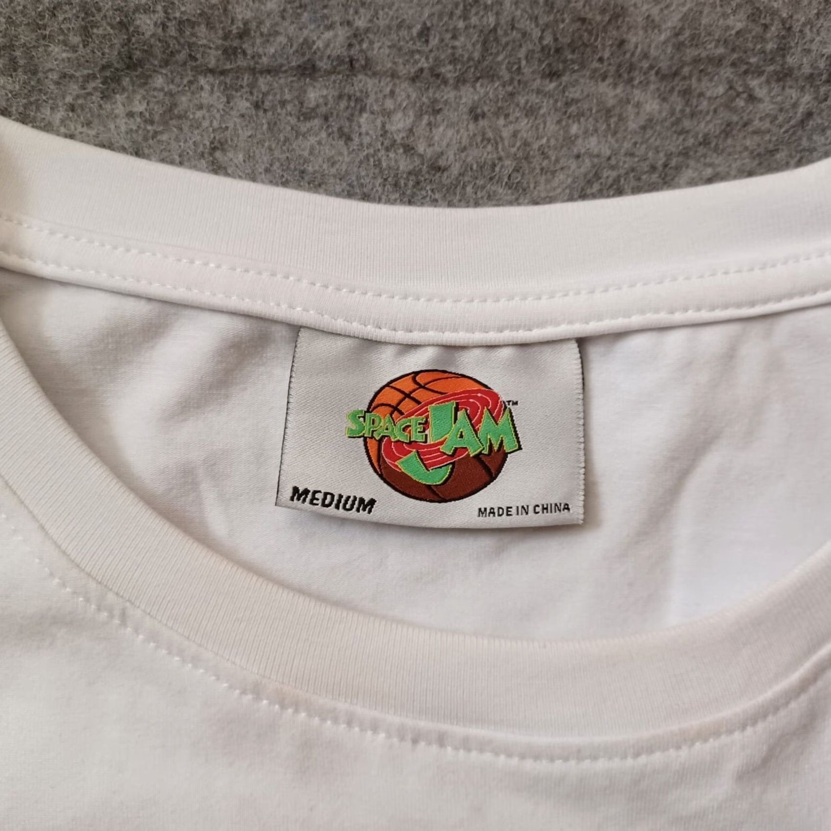 Vintage Space Jam Mens T Shirt Medium White Original Tune Squad Logo Short Sleeve Size US M / EU 48-50 / 2 - 2 Thumbnail
