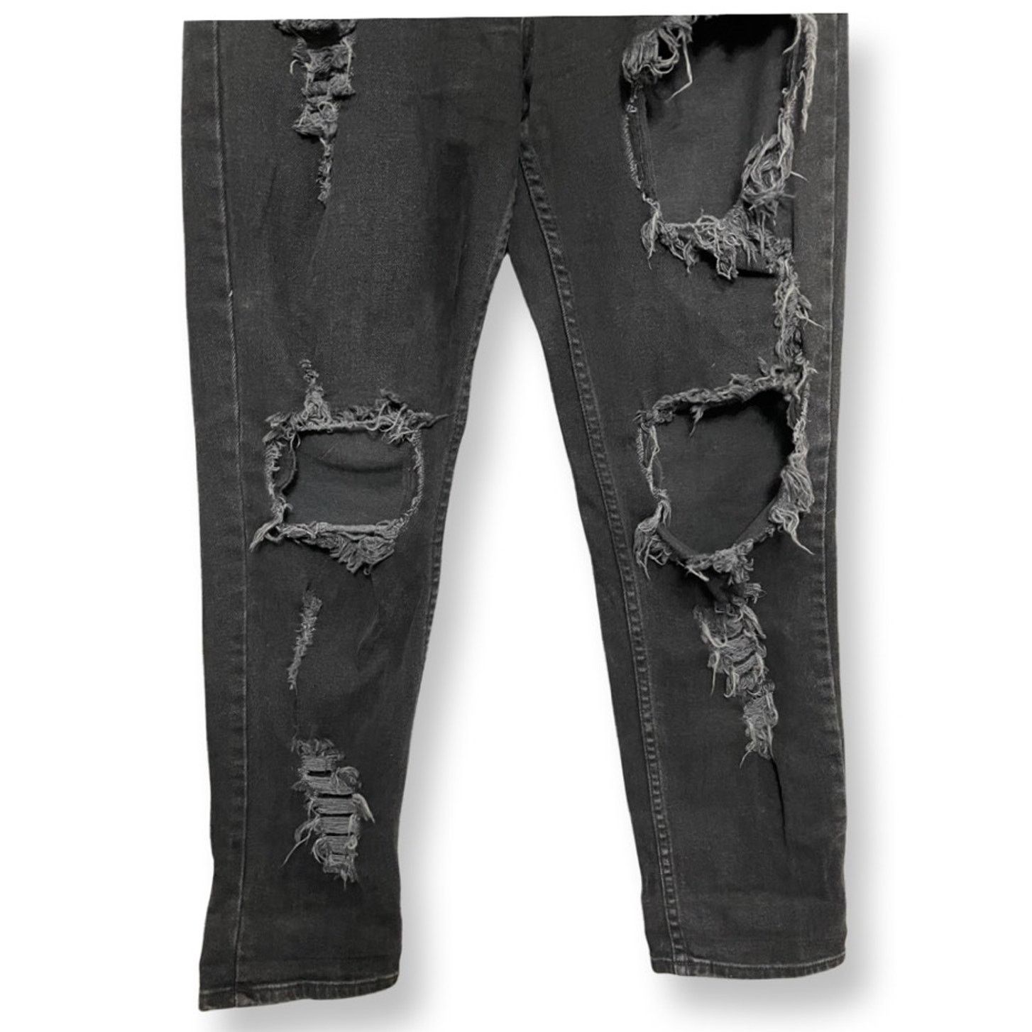 Other Vibrant MIU Boyfriend Jeans Distressed Denim Black 9 Size 29" - 3 Thumbnail