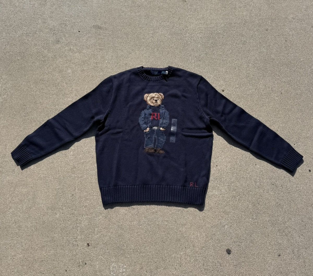 Polo Ralph Lauren Polo Bear Cotton-Linen Sweater Size US L / EU 52-54 / 3 - 2 Thumbnail