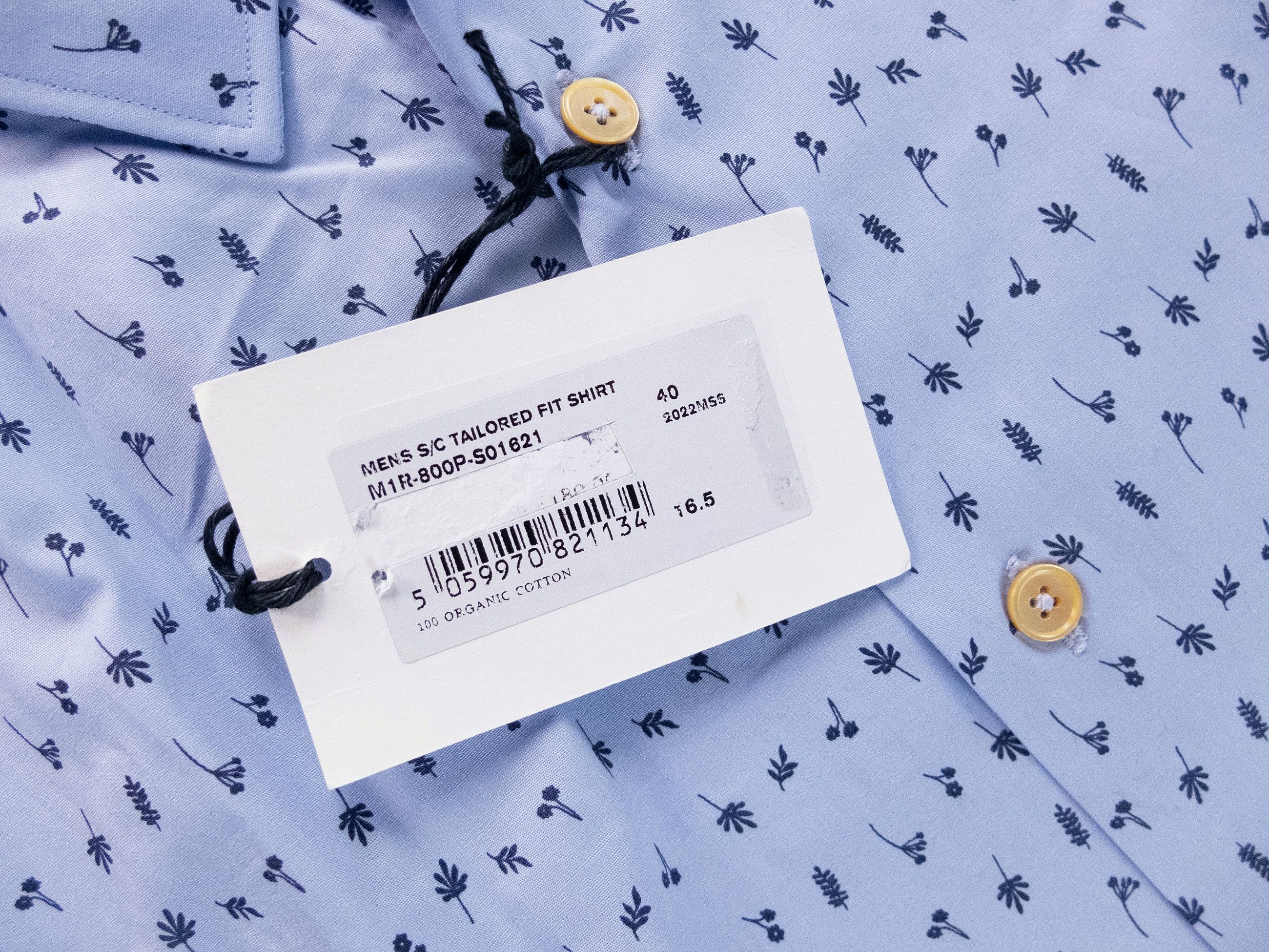 Paul Smith PAUL SMITH mainline blue mini flower leaf print shirt 16.5 Size US L / EU 52-54 / 3 - 3 Thumbnail