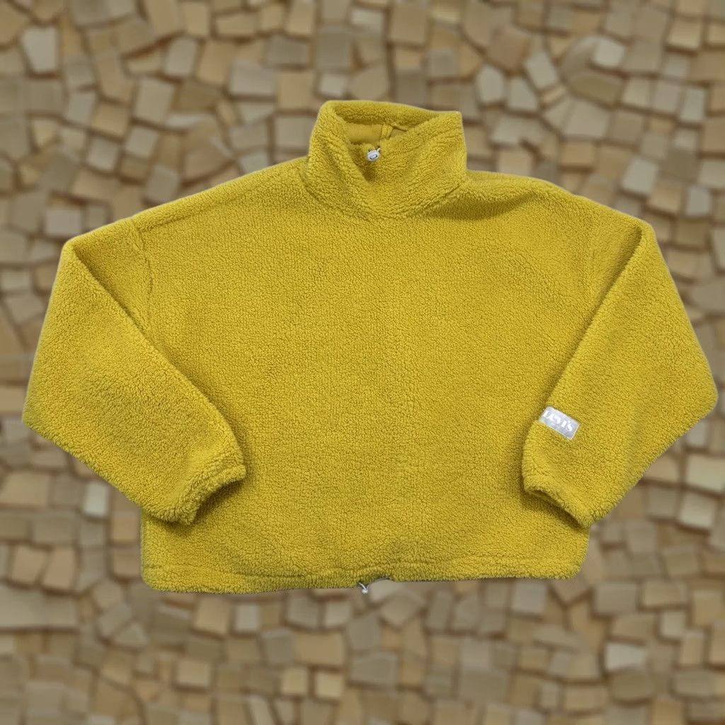Levi's Levi's Sweatshirt Pullover Womens XL Yellow Fleece Turtleneck Logo Size XL / US 12-14 / IT 48-50 - 1 Thumbnail
