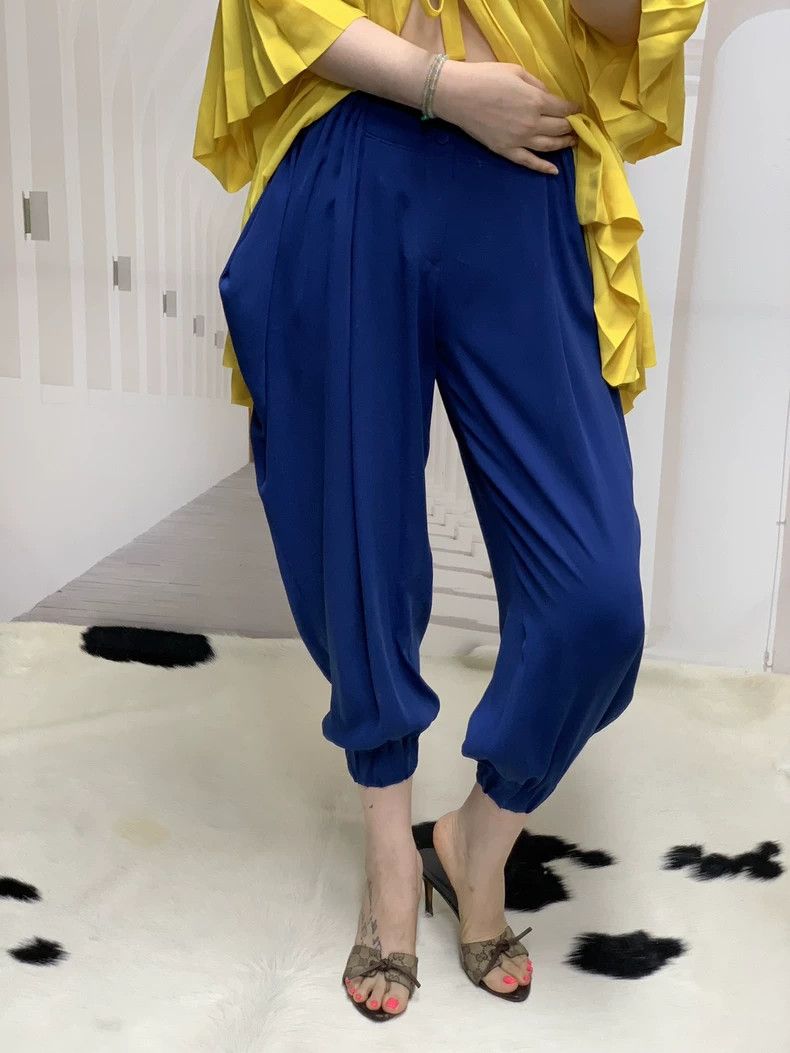 Issey Miyake Issey Miyake size:1 Blue Harem pants Size 26" / US 2 / IT 38 - 2 Thumbnail