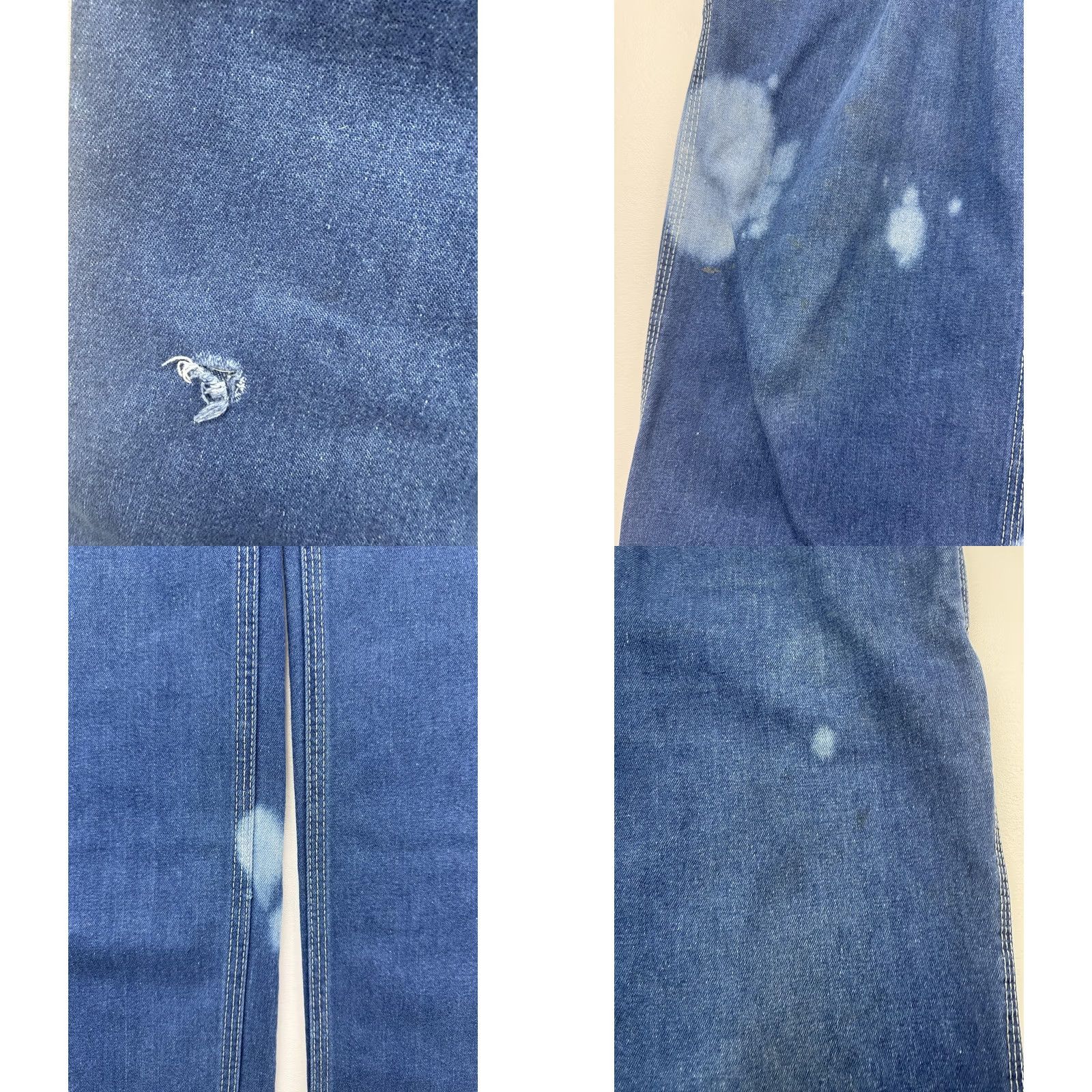 Denime Roebucks Jeans Mens 36x34 Blue Med Wash Denim Relaxed Straight Distressed Size US 36 / EU 52 - 8 Thumbnail