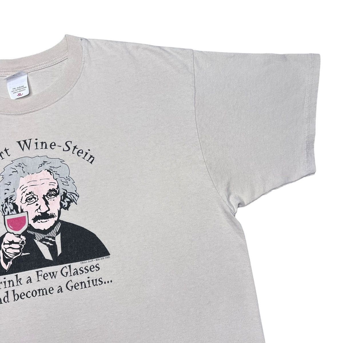 Other Vtg 2000s Albert Einstein Wine Stein Become A Genius T-Shirt Size US XL / EU 56 / 4 - 8 Thumbnail