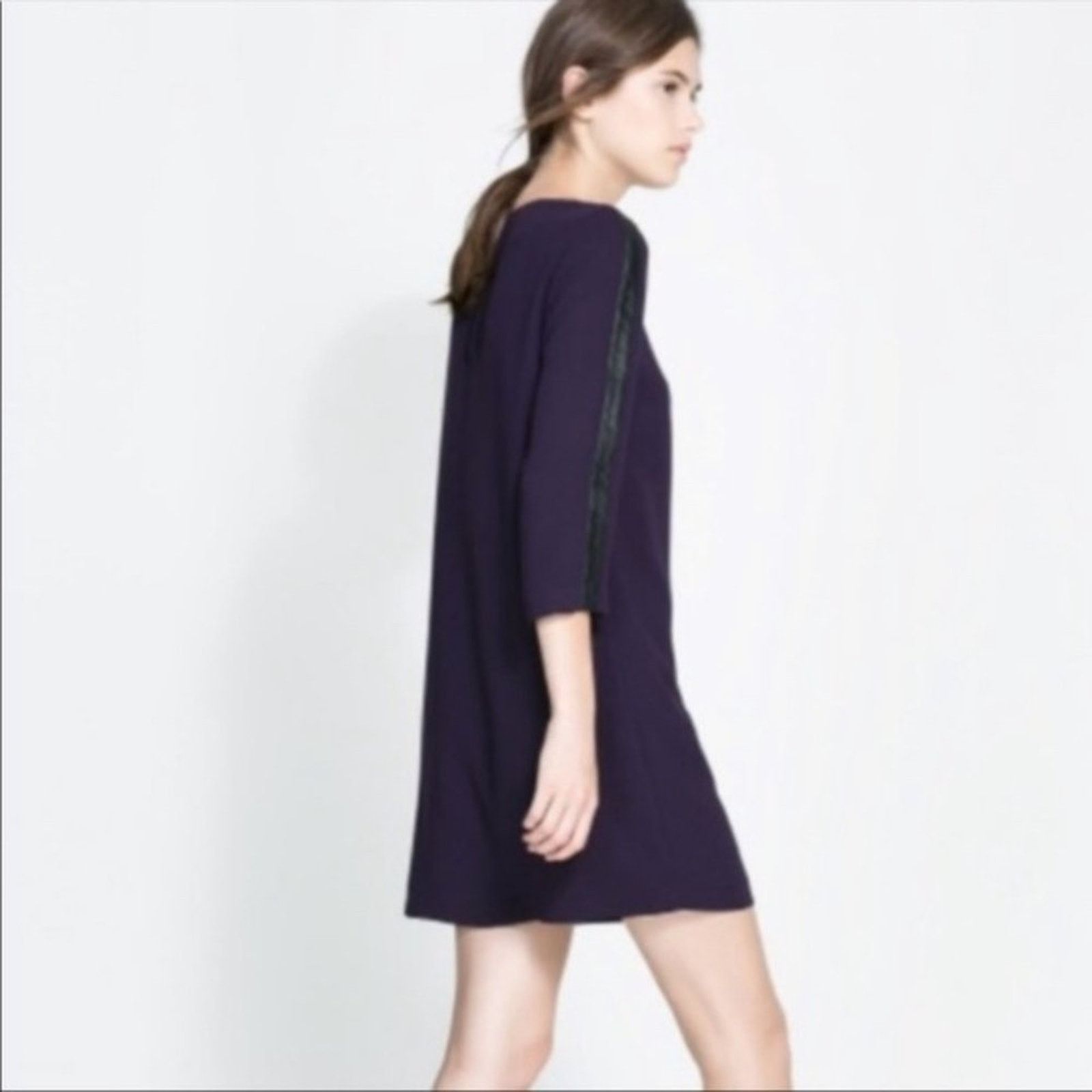 Zara Zara Women's Mini Dress 3/4 Sleeve Size XS Size XS / US 0-2 / IT 36-38 - 2 Thumbnail