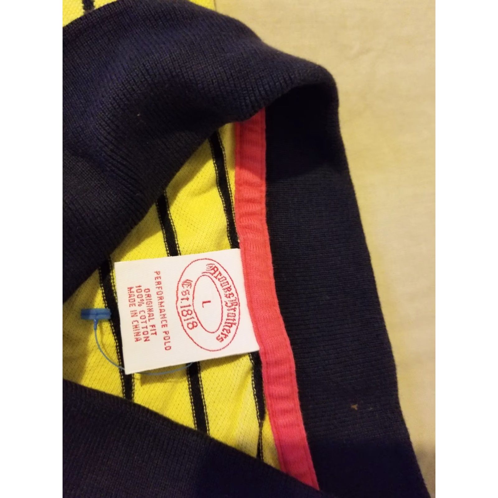 Brooks Brothers VINTAGE: No Brooks Brothers Polo Shirt Mens L Yellow Cotton Shirt Size US L / EU 52-54 / 3 - 3 Thumbnail
