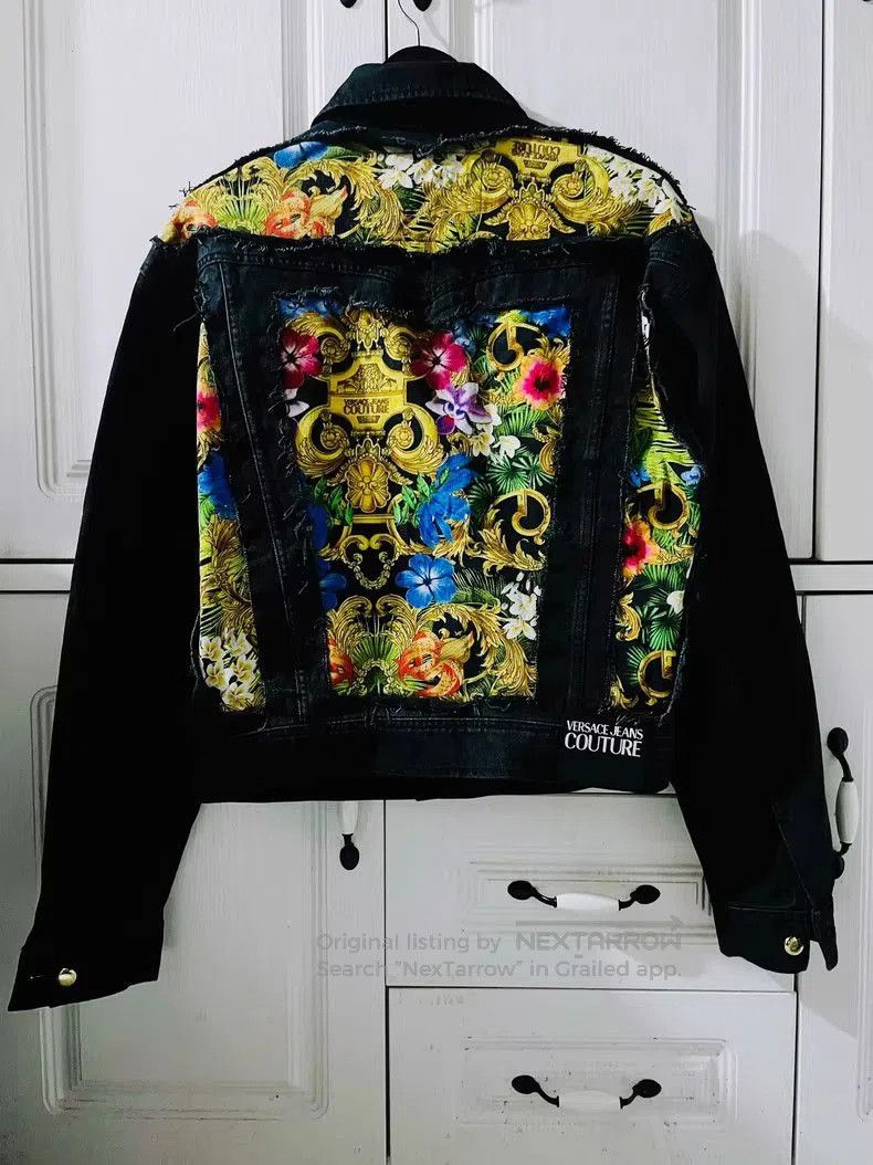Versace Versace Jungle Couture Denim Jacket . Size US S / EU 44-46 / 1 - 2 Thumbnail