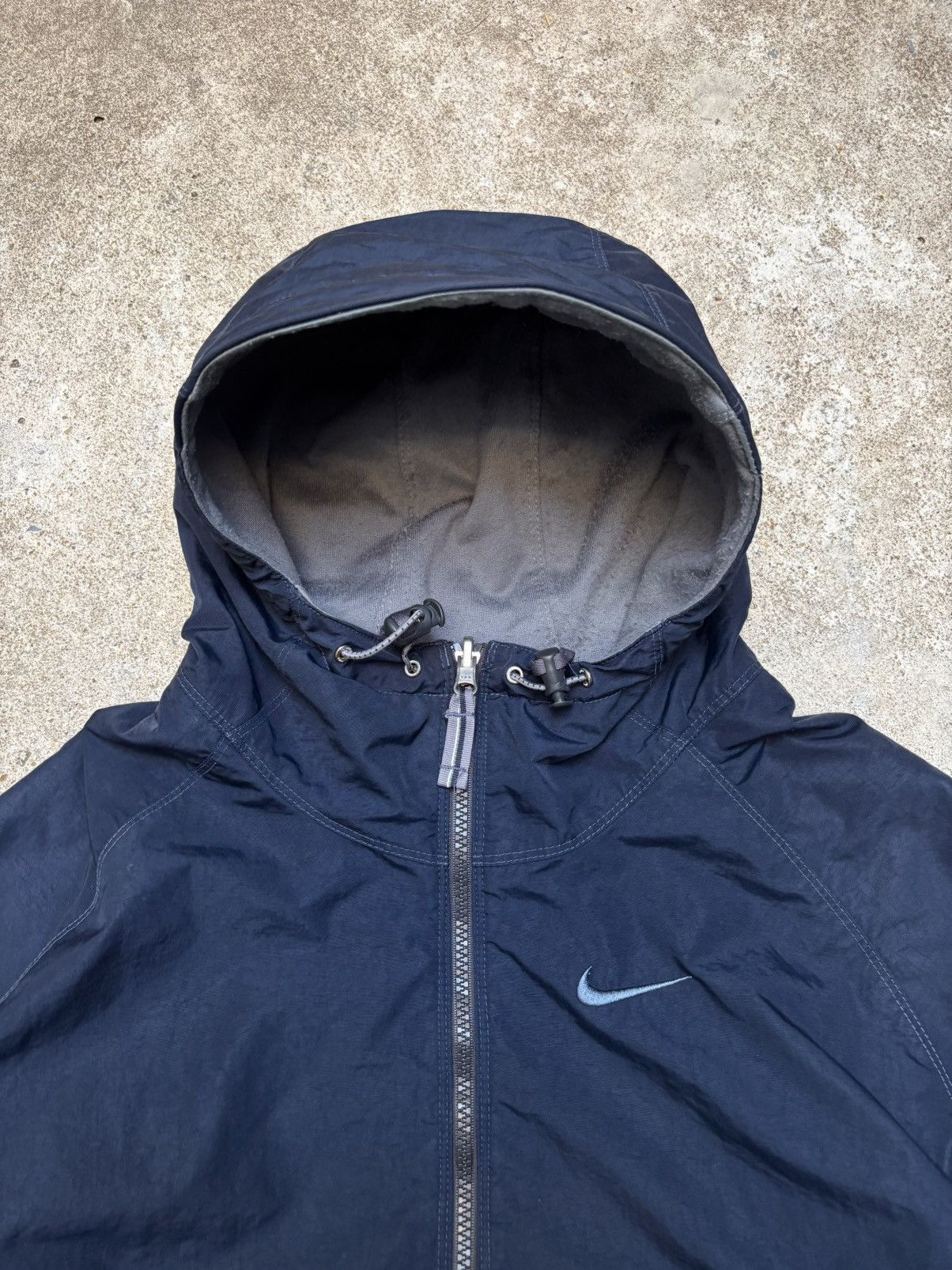 Nike Vintage Nike Windbreaker Zip Jacket Navy Size US L / EU 52-54 / 3 - 3 Thumbnail