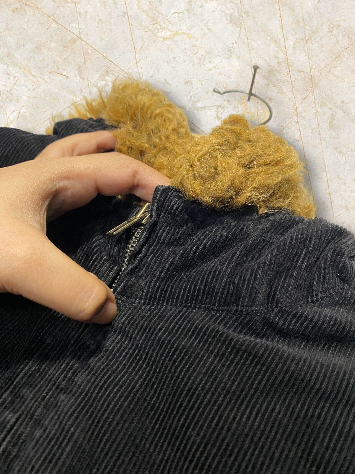 Japanese Brand Blue Moon Blue Corduroy fur hoodie Size US M / EU 48-50 / 2 - 5 Thumbnail