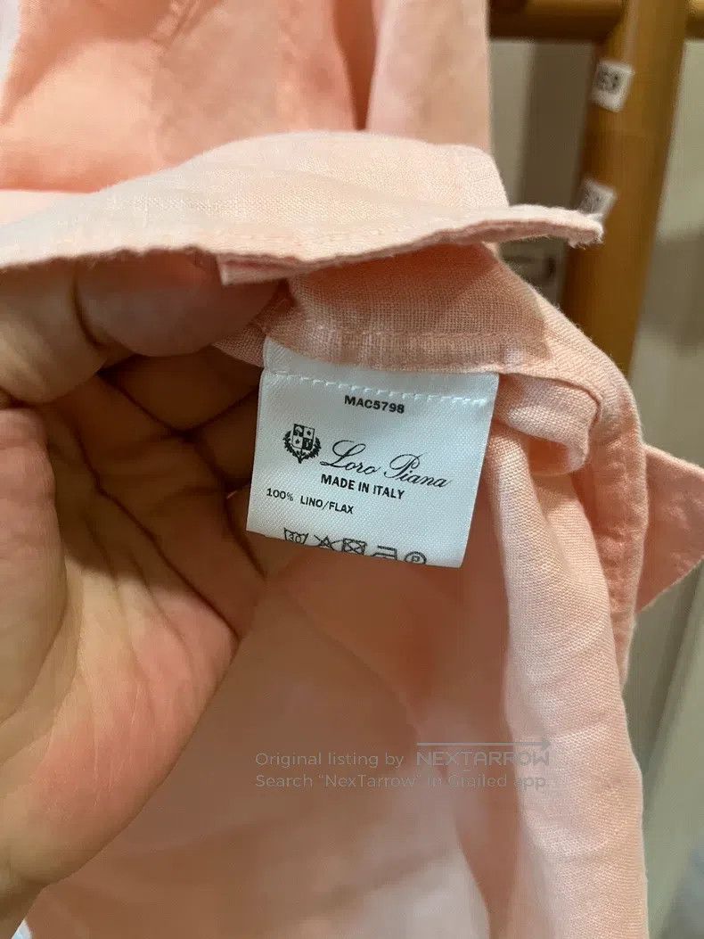 Loro Piana LORO PIANA Light pink linen shirt Size M / US 6-8 / IT 42-44 - 6 Thumbnail