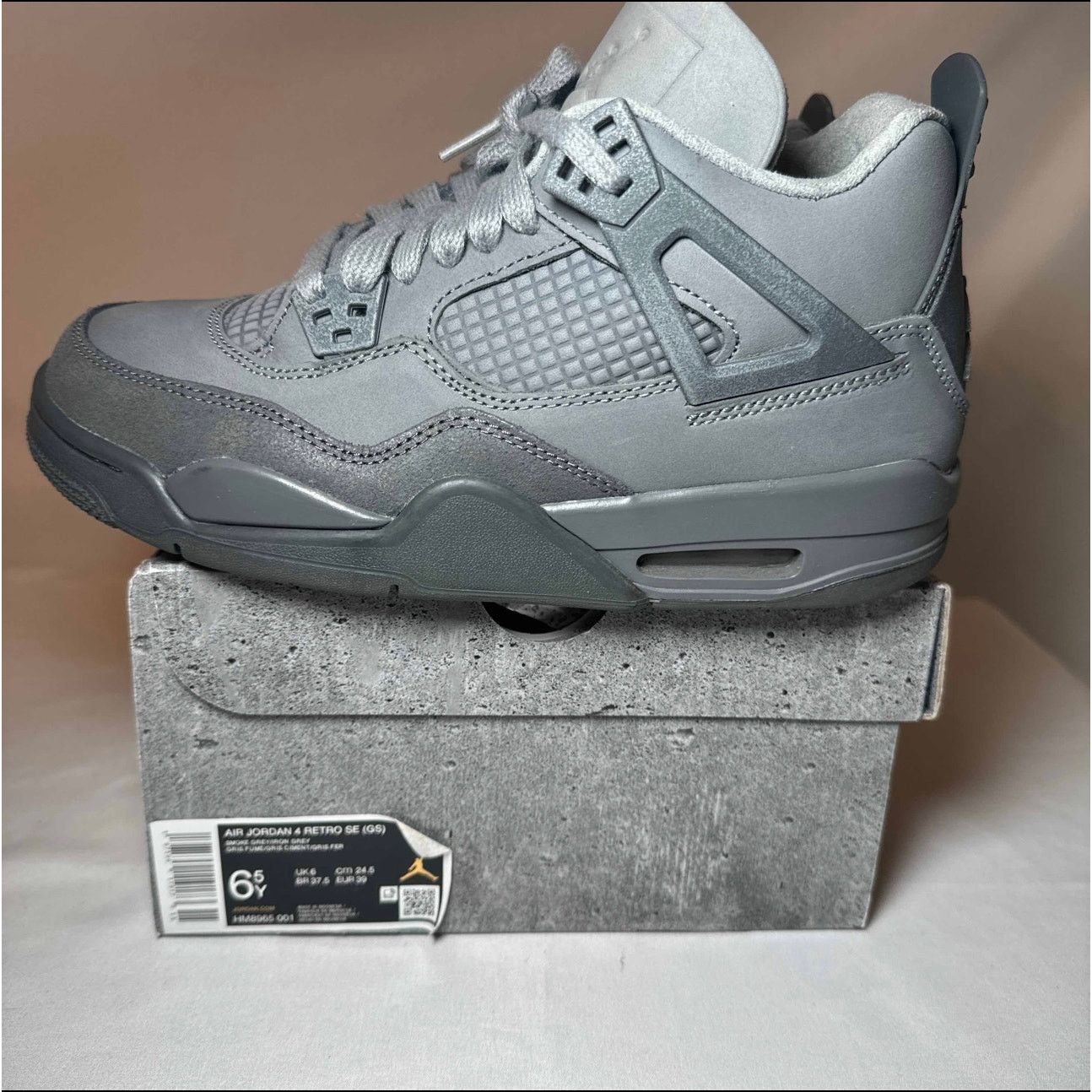 Jordan Brand × Nike Size 6.5 - Air Jordan 4 Retro SE GS Wet Cement Men's Shoes Size US 6.5 / EU 39-40 - 8 Thumbnail