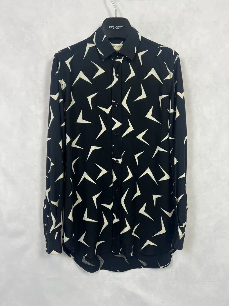 Saint Laurent Paris Saint Laurent SLP15FW Boomerang Print Shirt- Size US M / EU 48-50 / 2 - 1 Thumbnail