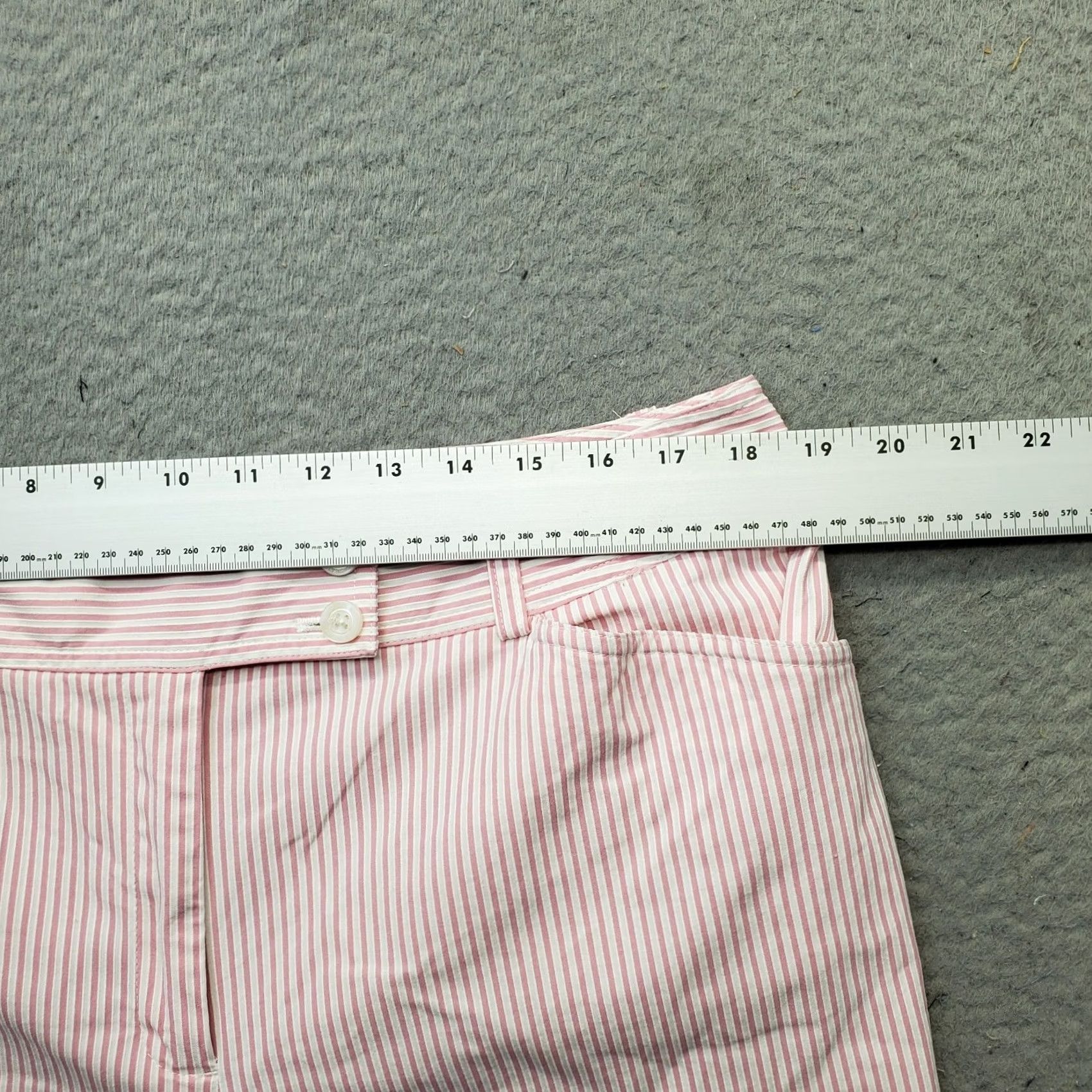 Jones New York Jones New York Womens Cropped Pants 16 Multi Striped Cotton Stretch Ankle Slit Size 38" / US 16 / IT 52 - 6 Thumbnail