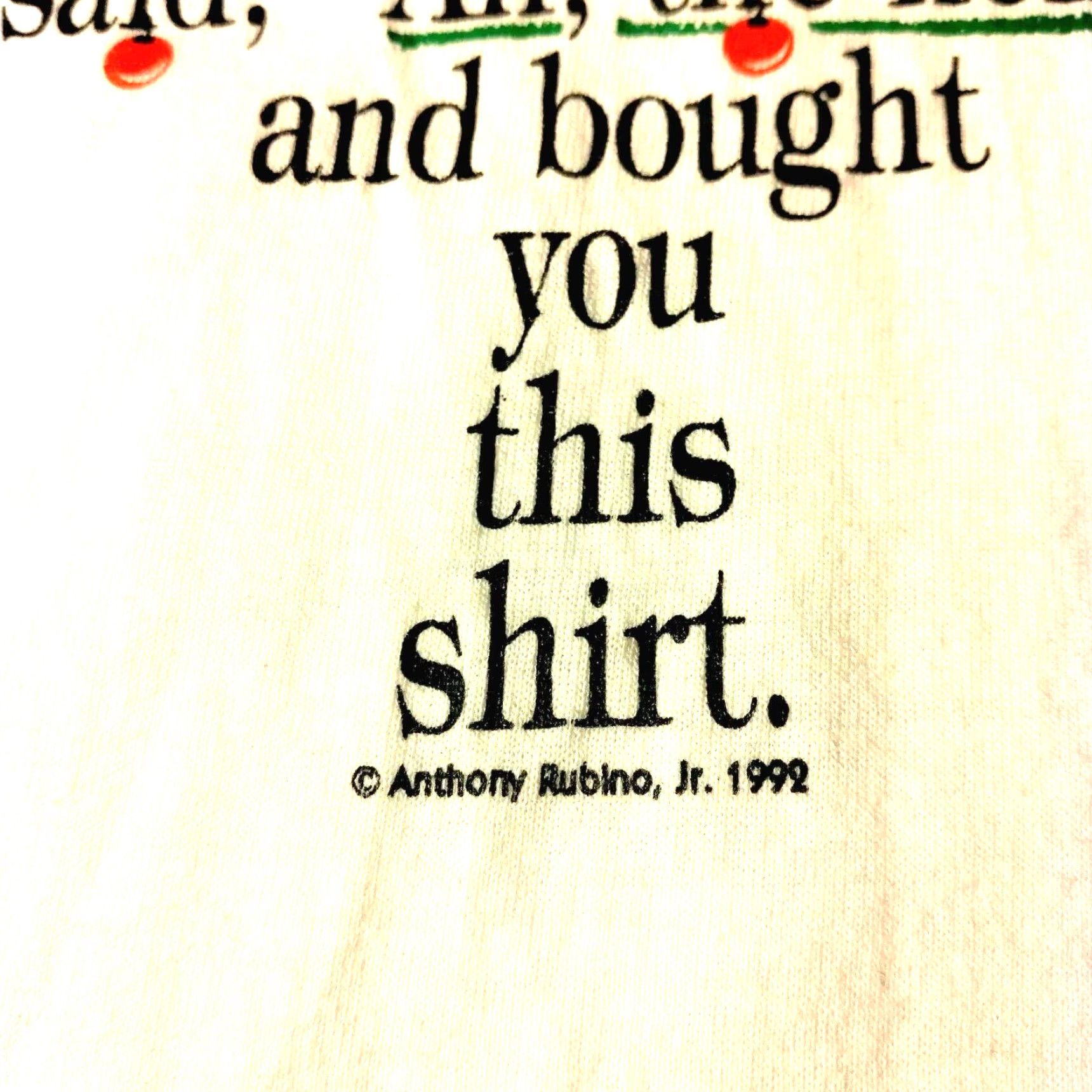 Vintage VINTAGE 90s Christmas Shirt Funny Gift Tree White Single Stitch T-Shirt Mens XL Christmas Tree Mens XL White Single Stitch Shirt Size US XL / EU 56 / 4 - 7 Thumbnail