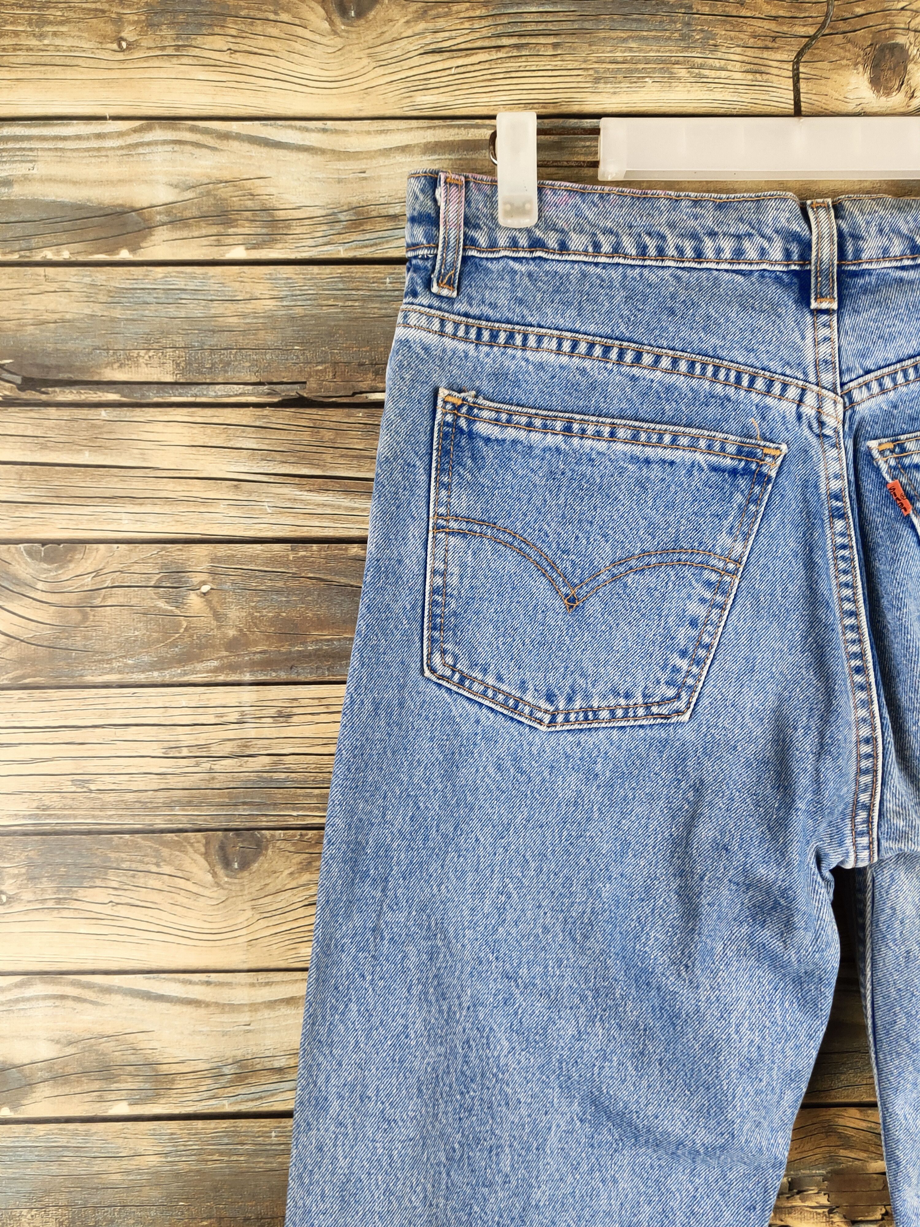 Levi's 607 Levi's Orange tab Blue Distressed Ripped Jeans #S2827 Size US 32 / EU 48 - 8 Thumbnail