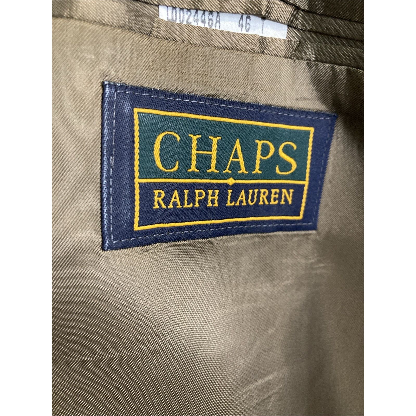 Chaps Ralph Lauren 46T Vtg Chaps Ralph Lauren Glen Check Wool Sport Coat Blazer Size 46L - 9 Thumbnail