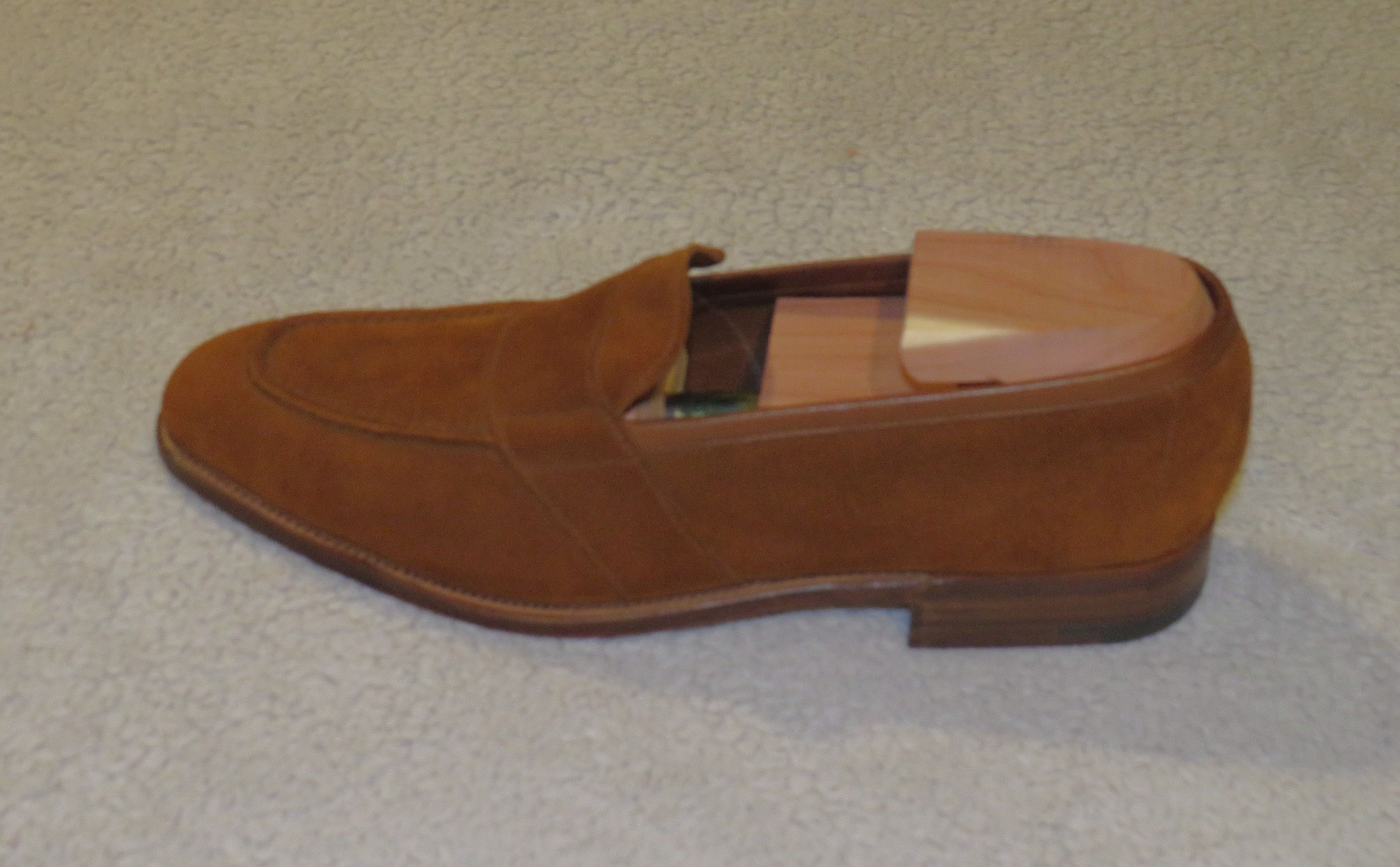 Edward Green Buckingham Tobacco Suede Unlined Loafers 8E Size US 8 / EU 41 - 4 Thumbnail