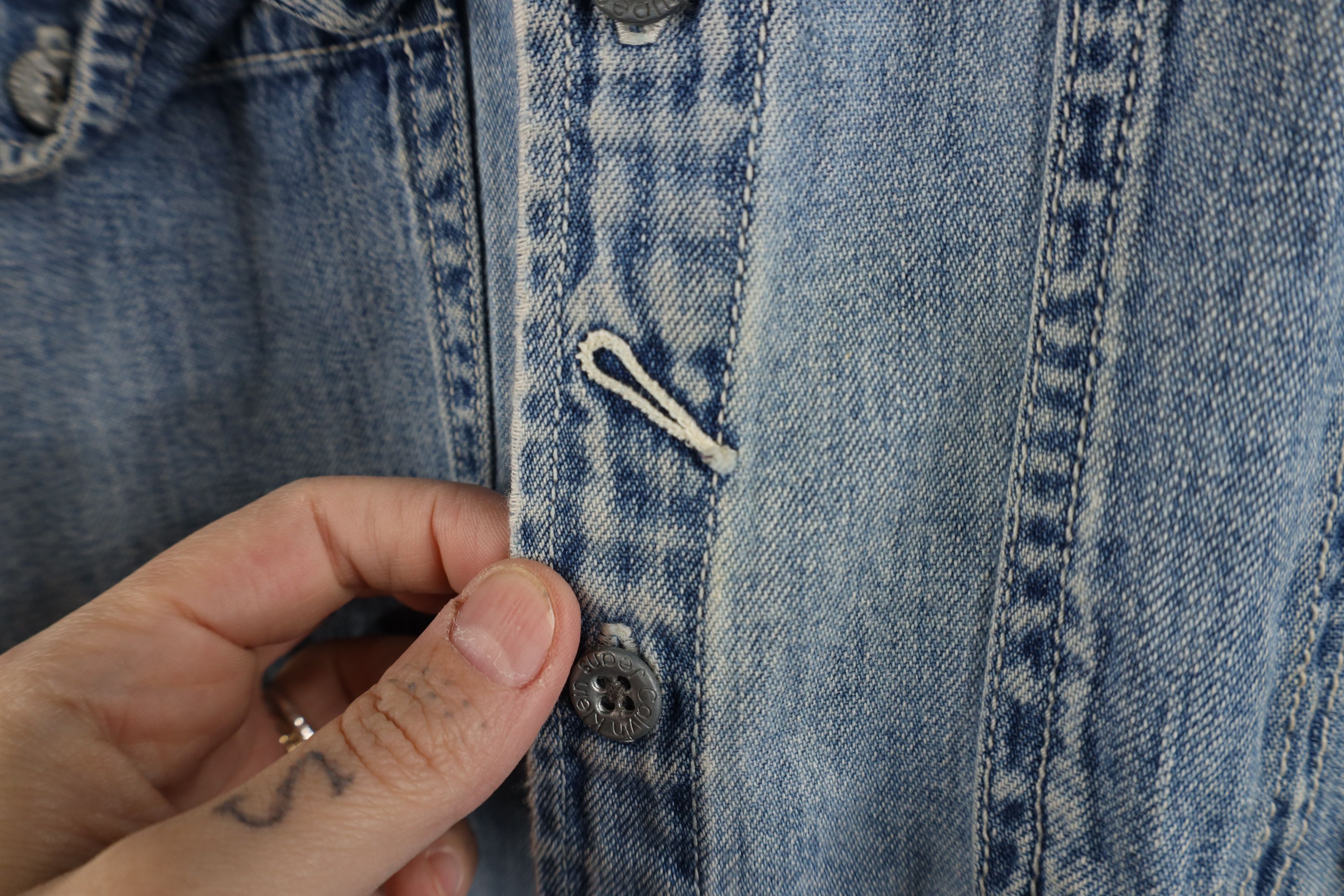 Calvin Klein × Vintage Vintage 90s Calvin Klein Denim Jean Collared Button Shirt Size US XL / EU 56 / 4 - 7 Thumbnail