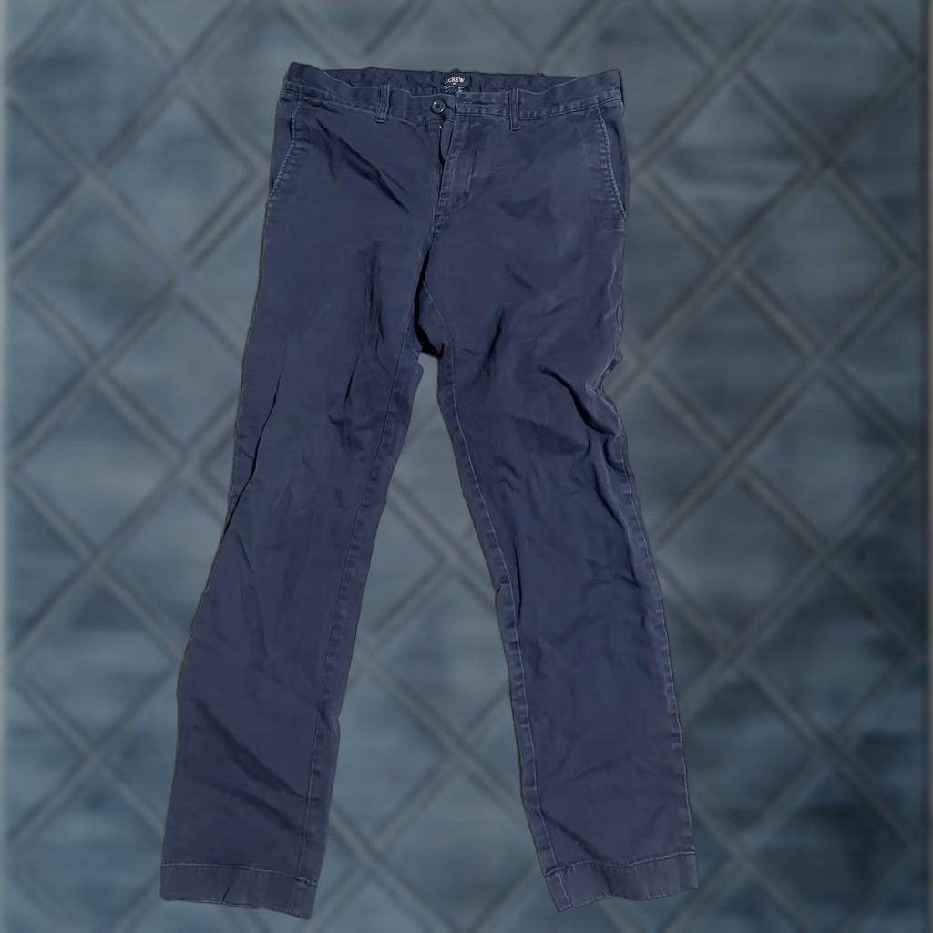 J.Crew J.Crew Pants 32x32 Chino Driggs Navy Blue Straight Leg Cotton Stretch Mens Regular Blue Chino 32x32 Vintage: No Size US 32 / EU 48 - 1 Thumbnail