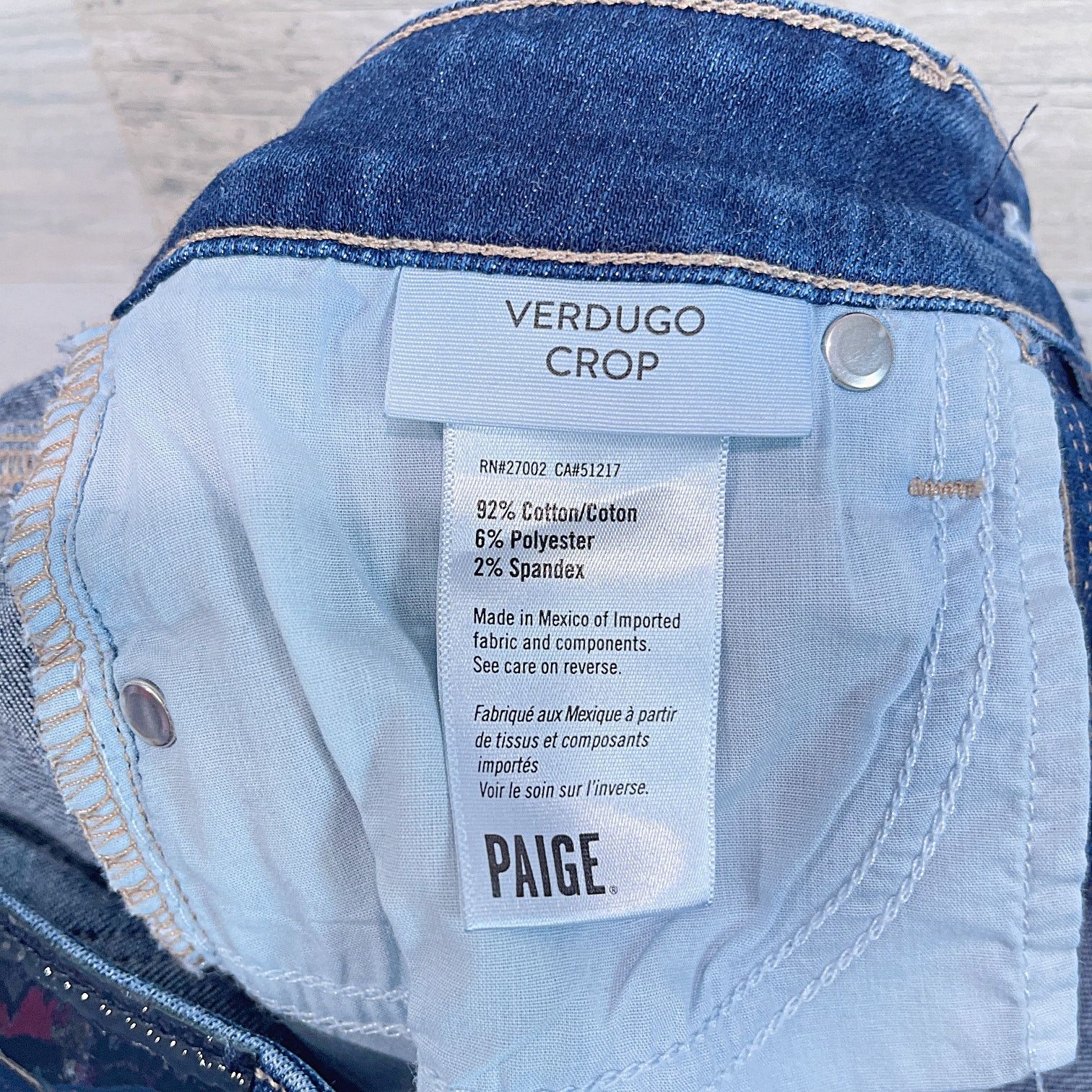 Paige PAIGE Verdugo Crop Skinny Jeans Blue Dark Wash Mid Rise 25 Size 25" / US 0 / IT 36 - 8 Thumbnail