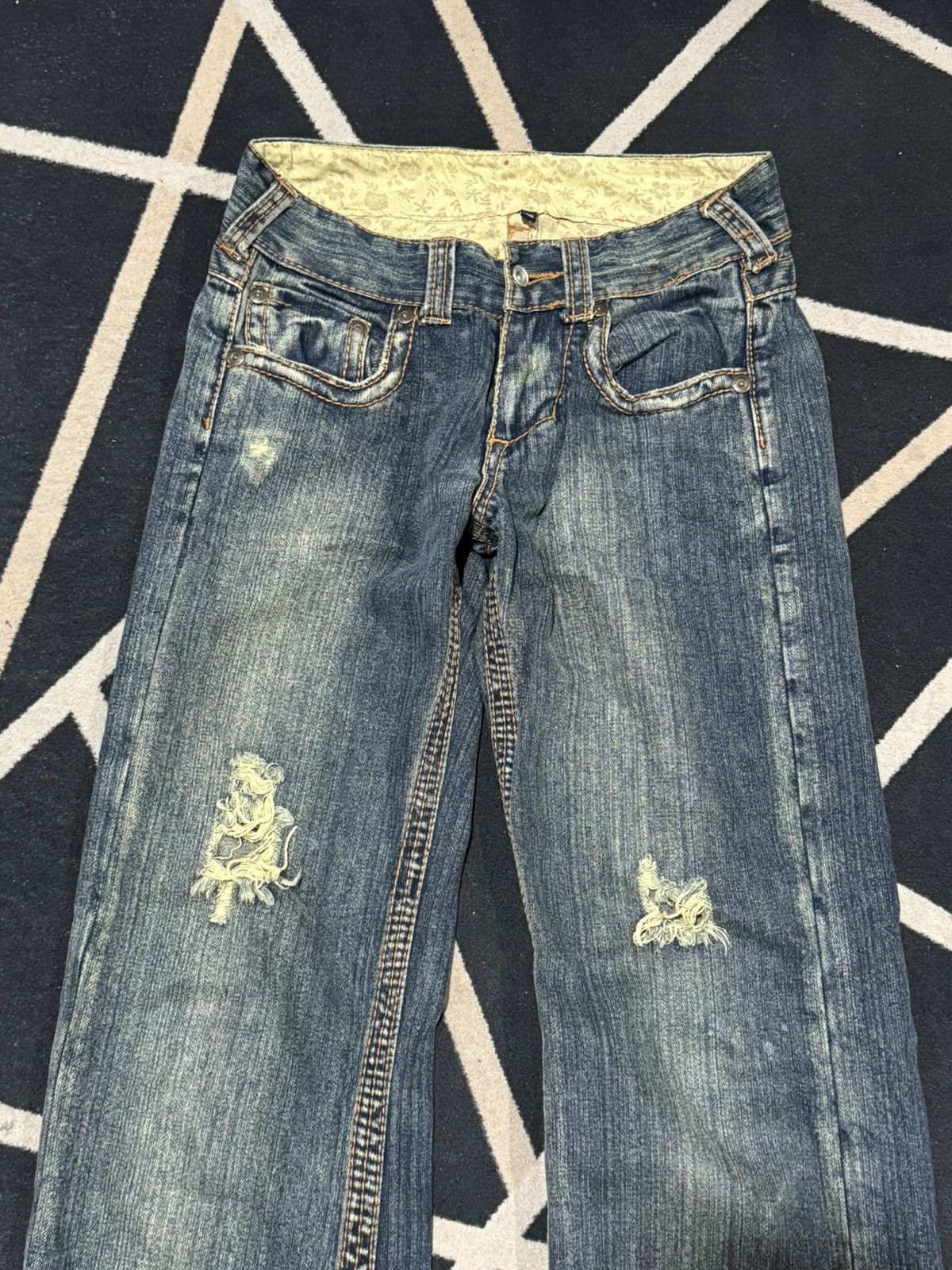 Tornado Mart Flare Denim Distressed Japanese Styled Size US 29 - 3 Thumbnail