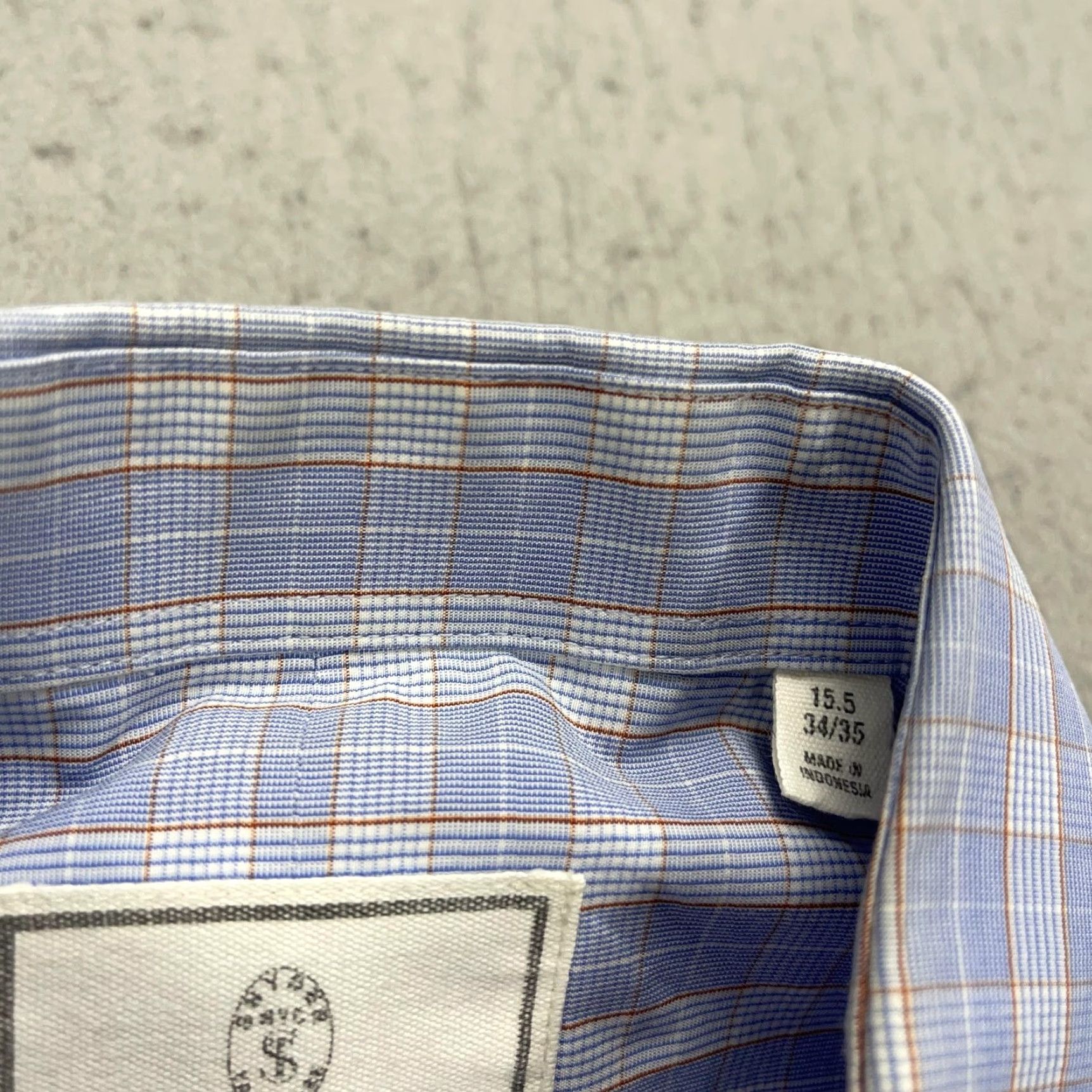 Todd Snyder Todd Snyder Shirt Mens 15.5 34/35 Blue Plaid Cotton Long Sleeve Dress Shirt Size 42R - 5 Thumbnail