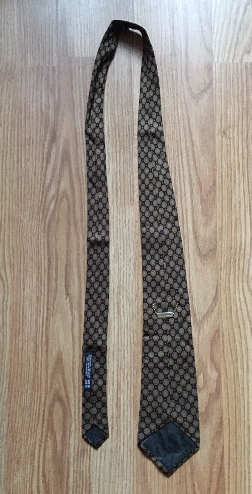 Other SANTOSTEFANO Brown Floral Italy Luxury Silk Mens Tie Size ONE SIZE - 8 Thumbnail