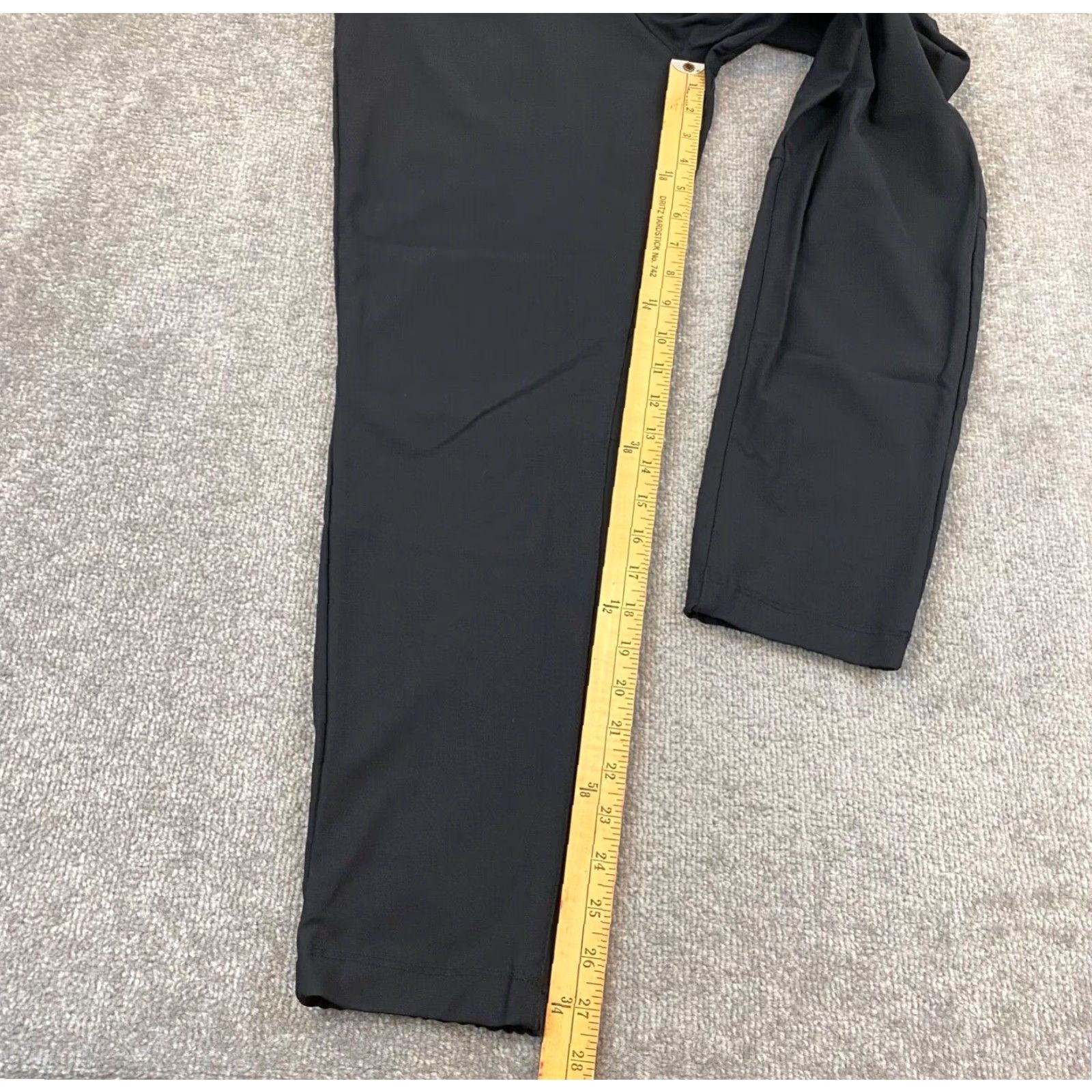 UES Clothing Cuts Clothing AO Pants Mens Large Slim Fit Black 32x27.5 Jogger Slim Tapered 5-Pocket Zipper Logo Embroidered L1085 Size US 33 - 5 Thumbnail