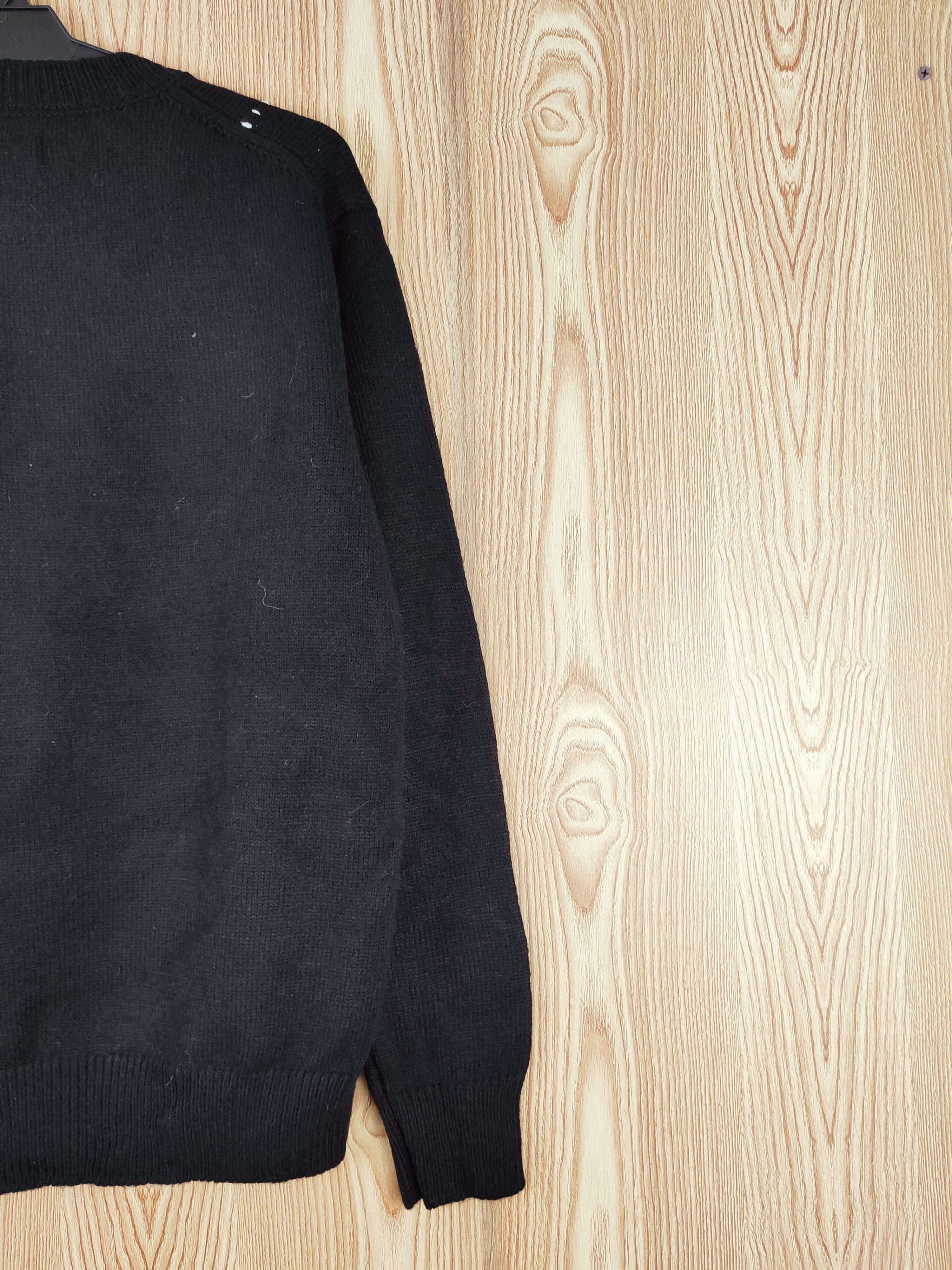 Japanese Brand Cotorica Black ripped distressed Knitwear Sweatshirts #W555 Size US M / EU 48-50 / 2 - 11 Thumbnail