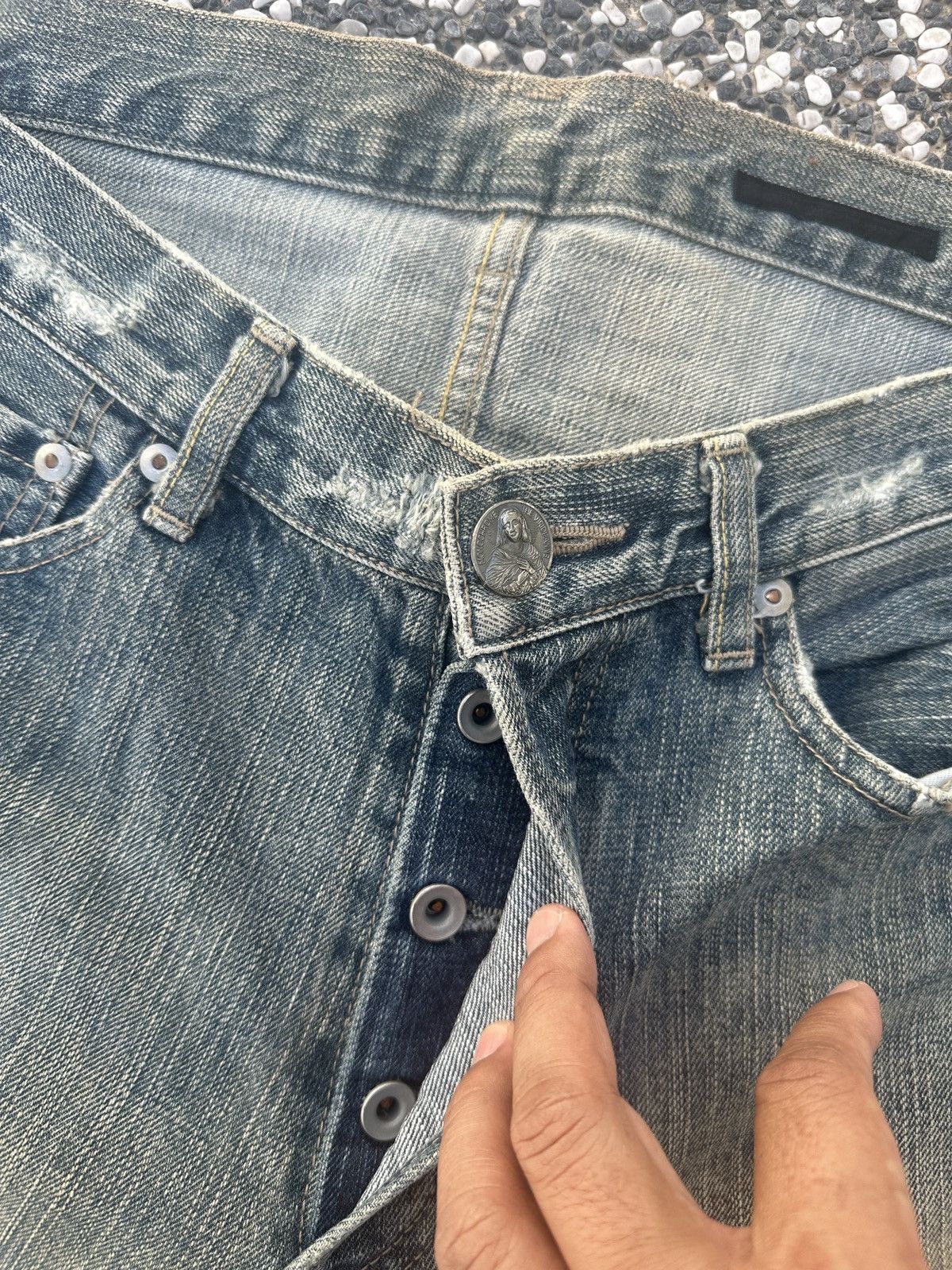 The Viridi-anne Distressed The Viridi-Anne x Monochrome Denim Jeans Size US 33 - 9 Thumbnail