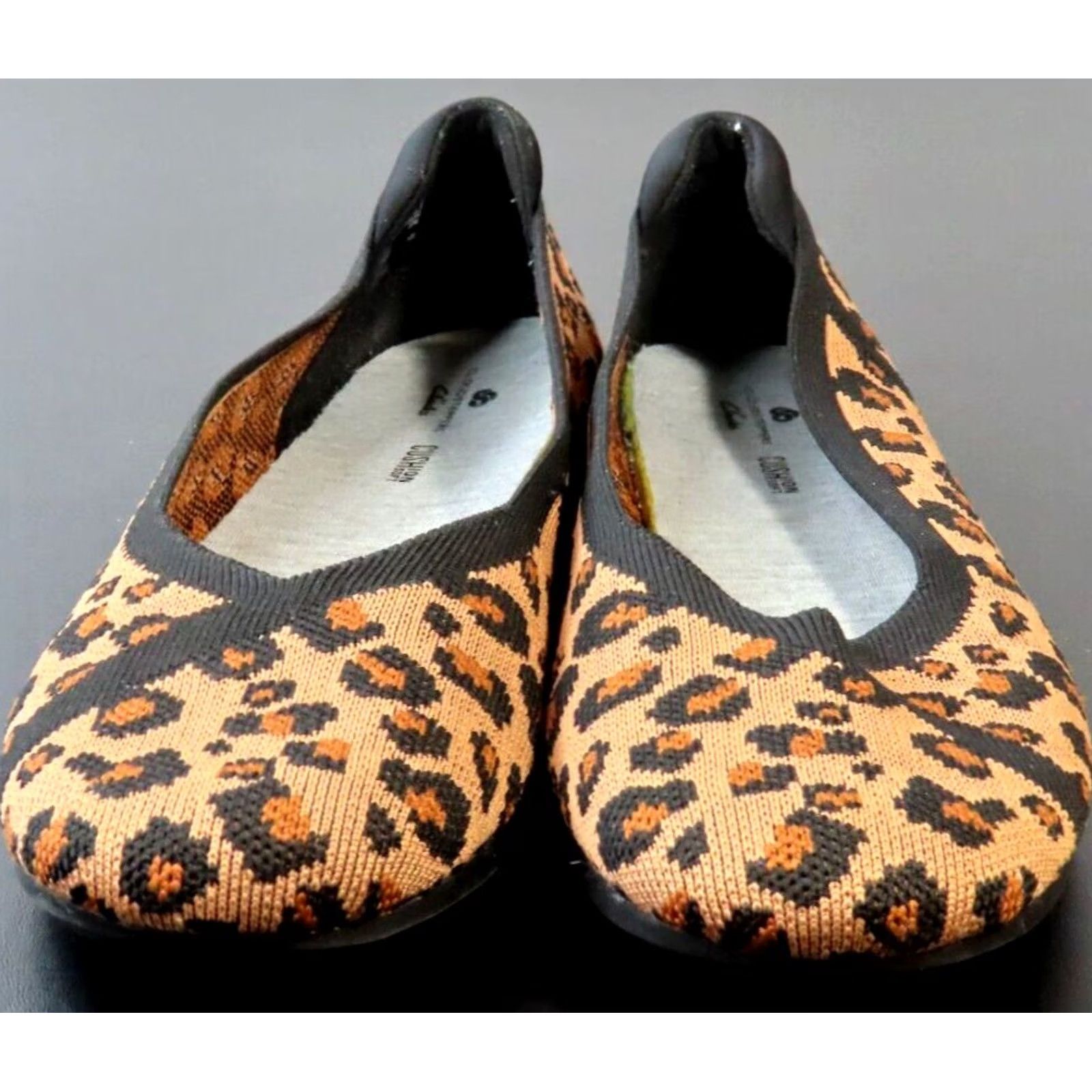 Clarks Clarks Cloudsteppers Carly Wish Flats Ballet Slip-On Brown Leopard Knit W Flat Womens 7.5W Shoes Size US 8 / IT 38 - 2 Thumbnail