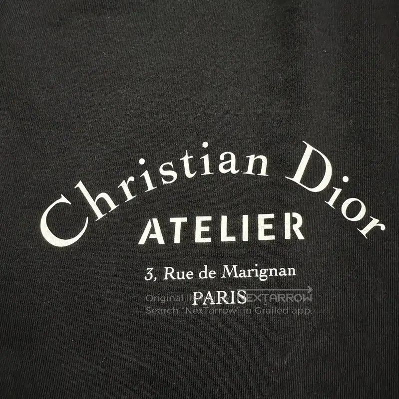 Dior Dior Black Cotton Embroidered Short Sleeve T-Shirt . Size US M / EU 48-50 / 2 - 2 Thumbnail