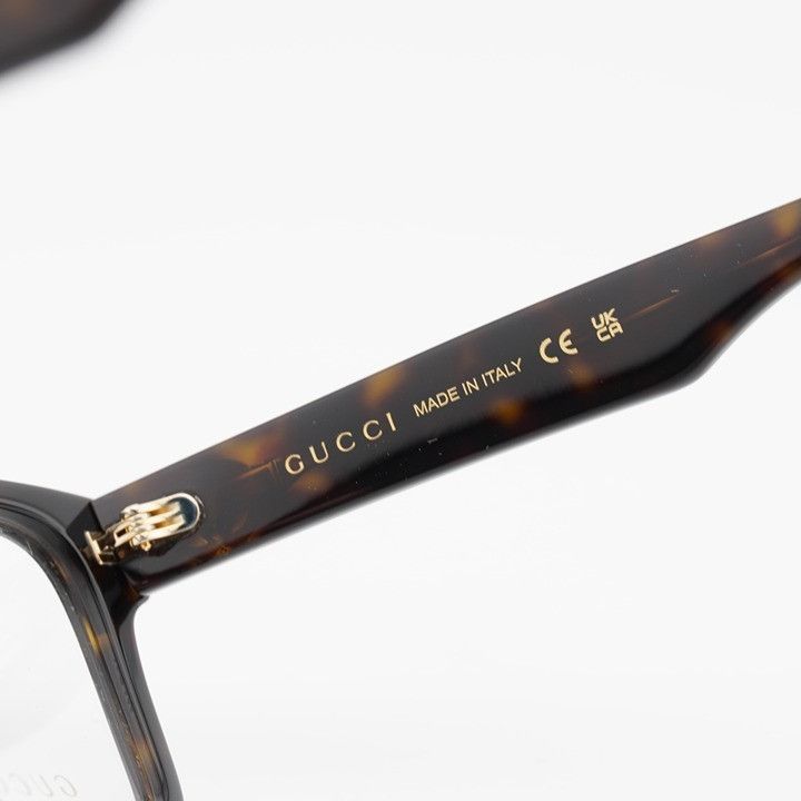 Gucci Gucci GG1476OK 002 Square Eyeglasses - Dark Havana 55mm Size ONE SIZE - 9 Thumbnail