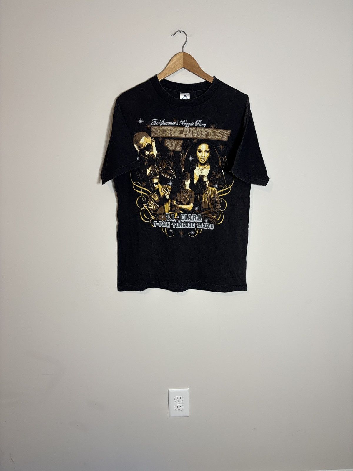 Band Tees Vintage Screamfest TI Ciara T-Pain Rap Hip Hop Tee Size US L / EU 52-54 / 3 - 1 Thumbnail